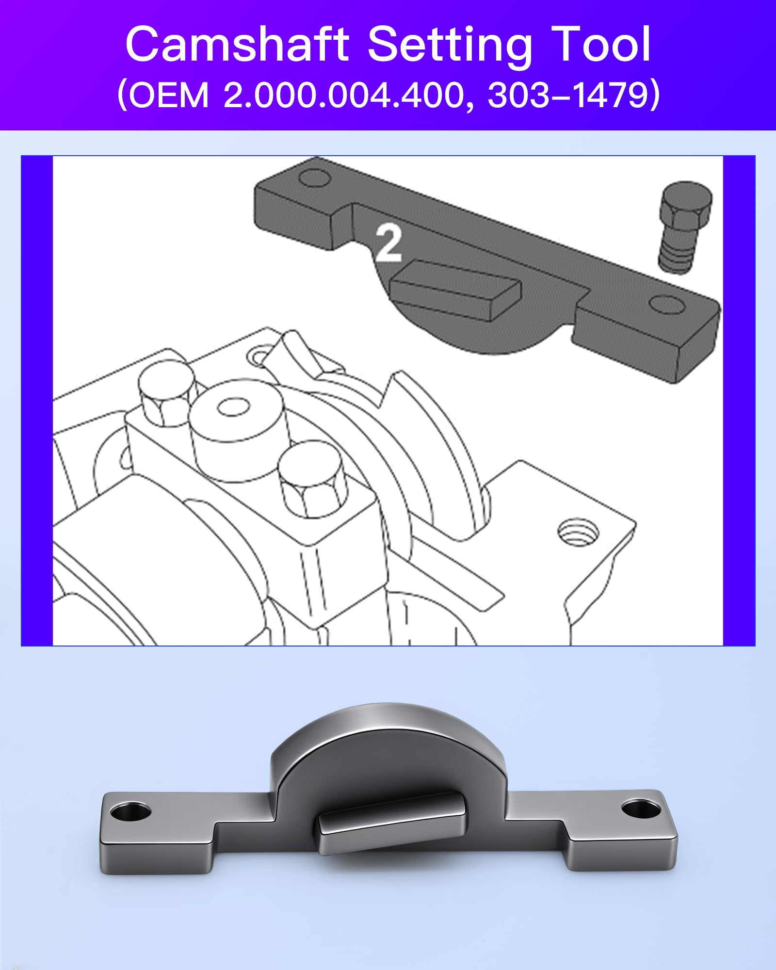 Outil Courroie De Distribution Compatible Fiat Punto Evo, Panda 1.1 1.2 1.4 8V - Réf. OEM 2.000.004.400/500