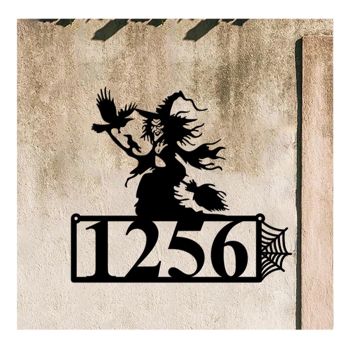 Kas Home Halloween Door Decorations Halloween Ghost Witch Boo Door Sign Pumpkin Hanging Front Door Welcome Sign Trick or Treat Wooden Hanger Halloween Wreaths for Indoor Outdoor Party Decor (White-A, 12