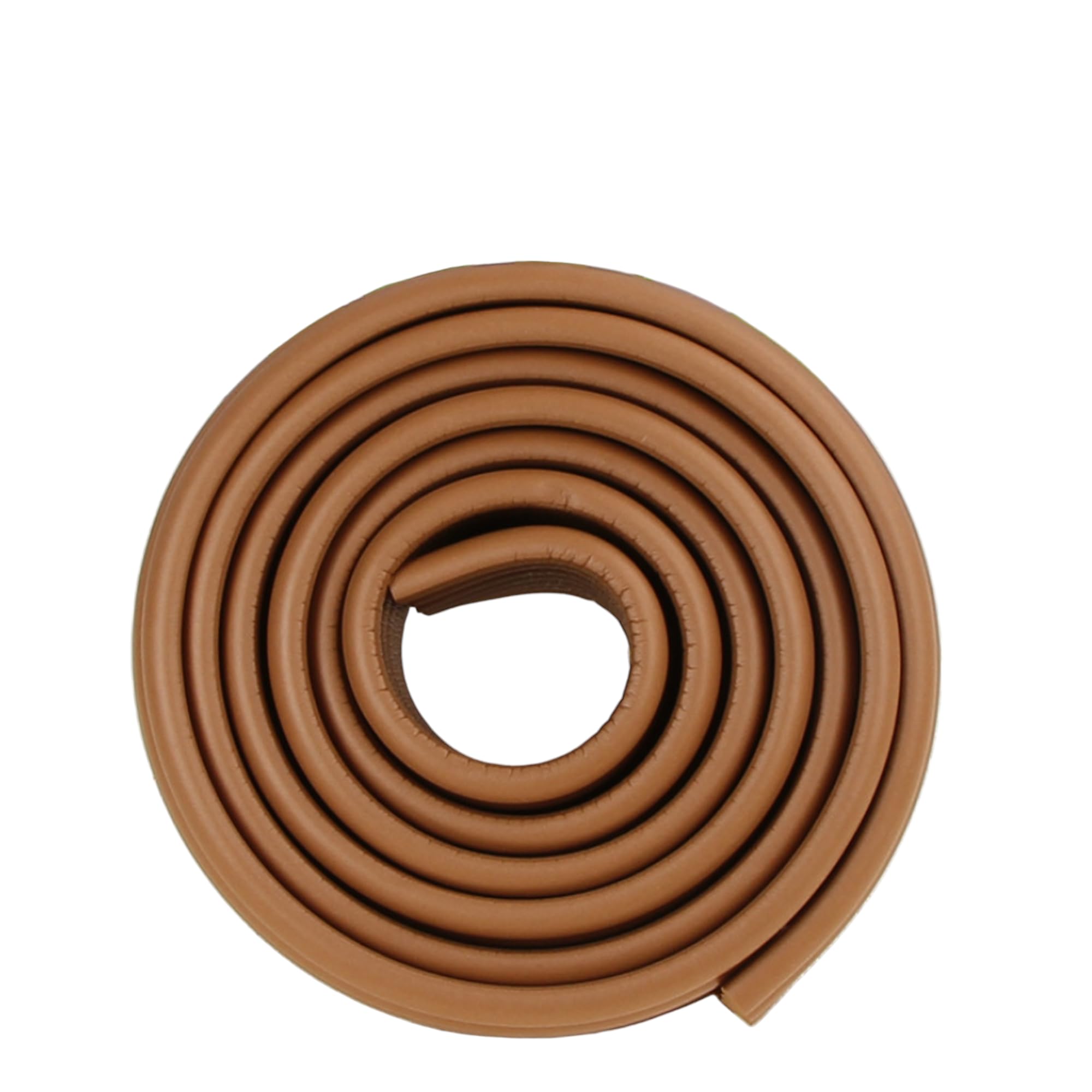 (W-Shaped) 4 Meters Kids Safety Foam Rubber Bumper Strip Table Edge Corner Protector (DARK WOOD)