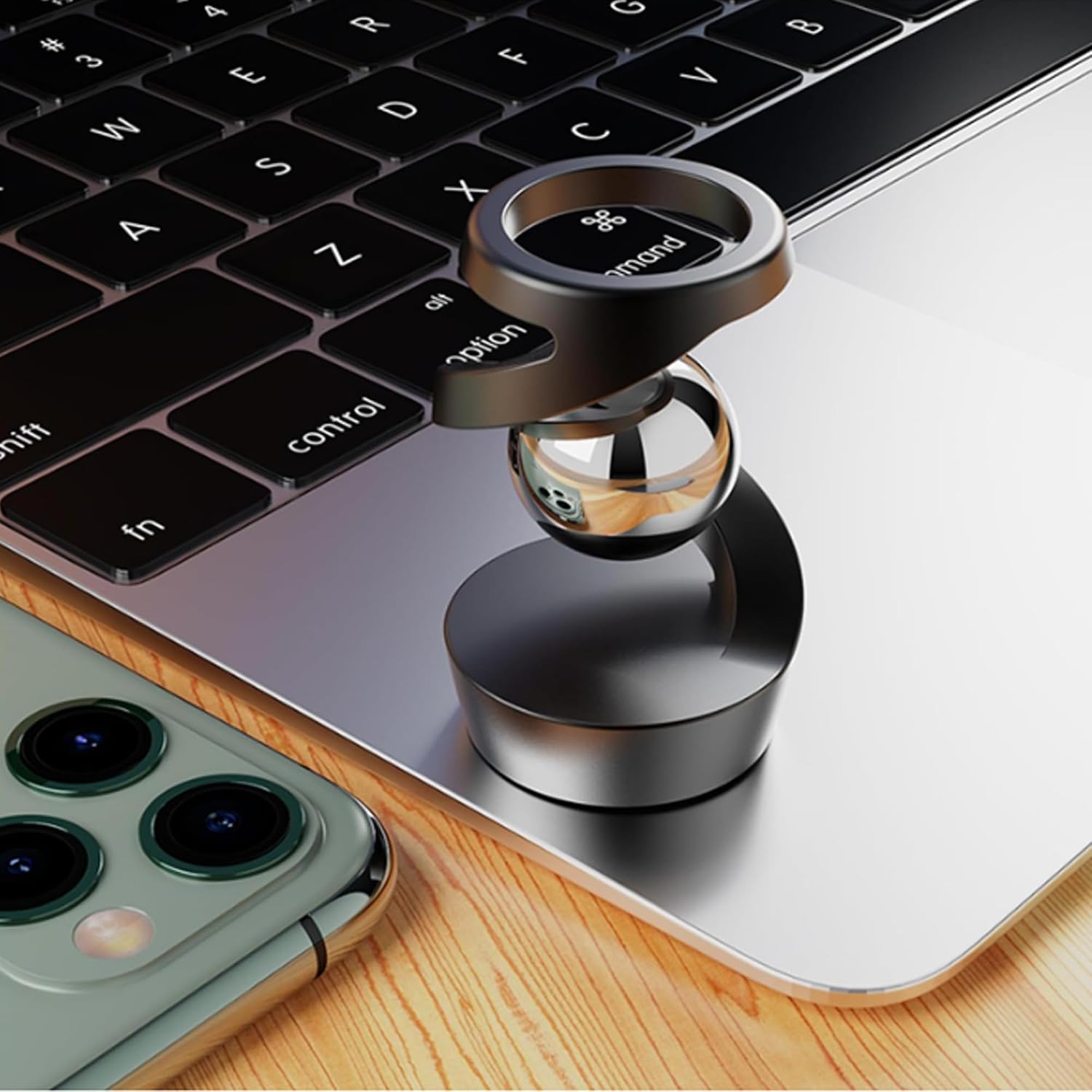 Kinetic Spinning Desk Toy, ADHD Stress Fidget Desktop Decor Rose Gold | Metal Hypnotic Kinetic Sculpture, Sensory Fidget Toy ADHD Anxiety Relief, Birthday Gifts for Adults Teens & Classroom Rewards