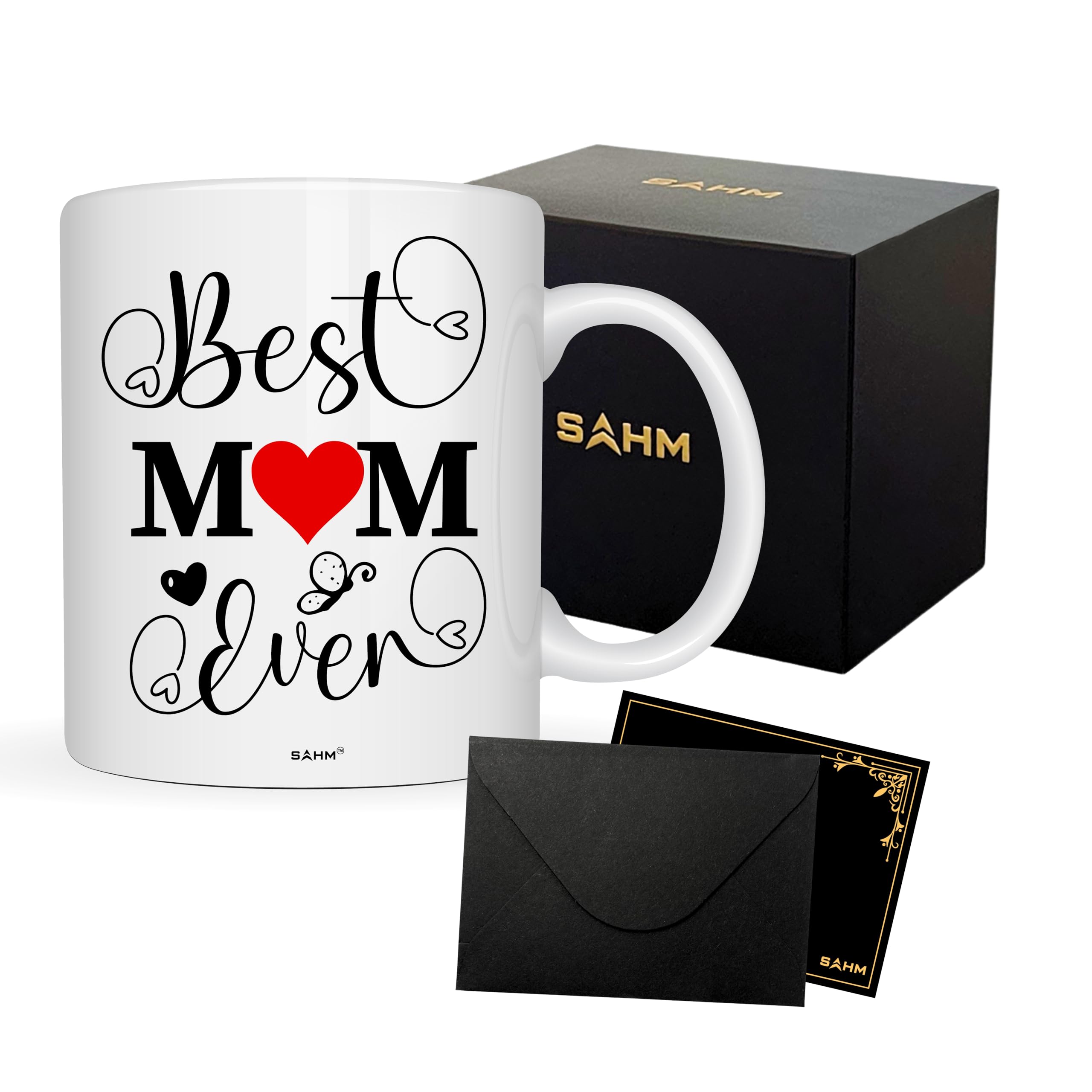 Best Mom Ever Coffee Mug – Funny Gift for Mom from Daughter or Son – Birthday, Mother’s Day, Christmas – 11oz Ceramic Cup in Gift Box