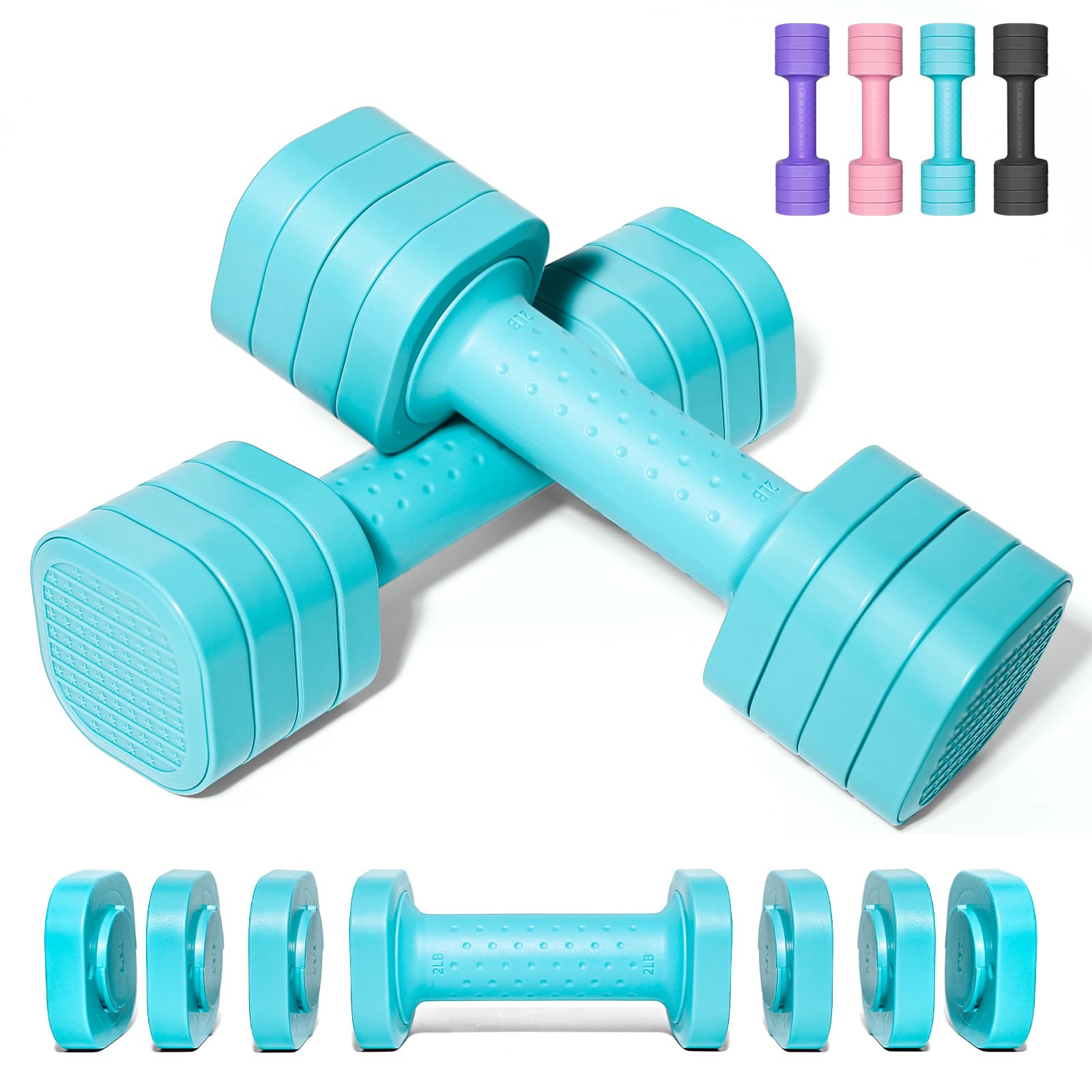 Haltères Réglables 4 En 1 Pour Maison - Transformable En Haltère, Kettlebell Et Barre De Pompes, Poids Ajustable