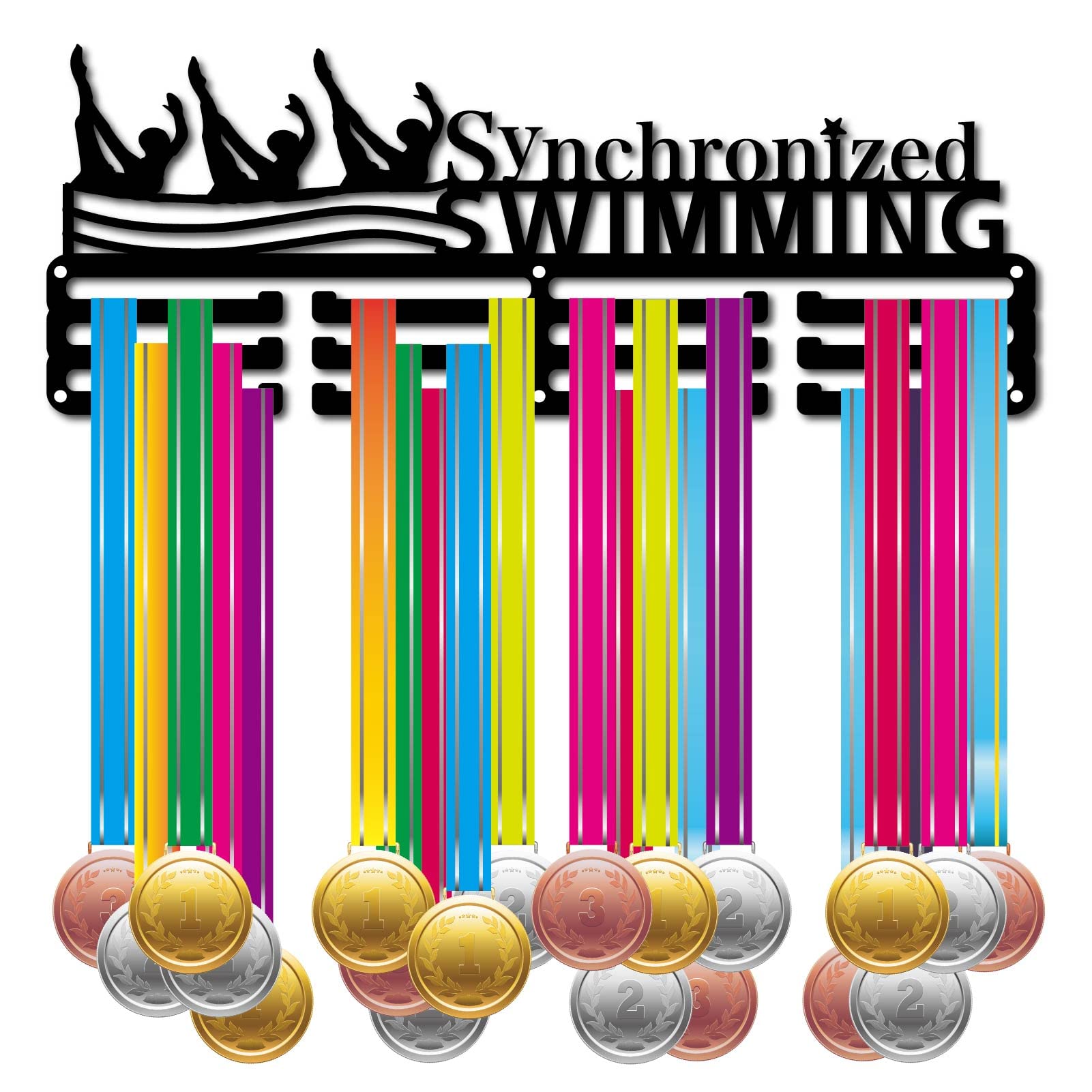 CREATCABIN Soporte Medallas Acero Inoxidable 40x15cm para Exhibición Deportivas Hogar