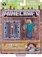 Vista 2 de Minecraft Paquete de figuras de Steve con Minecart