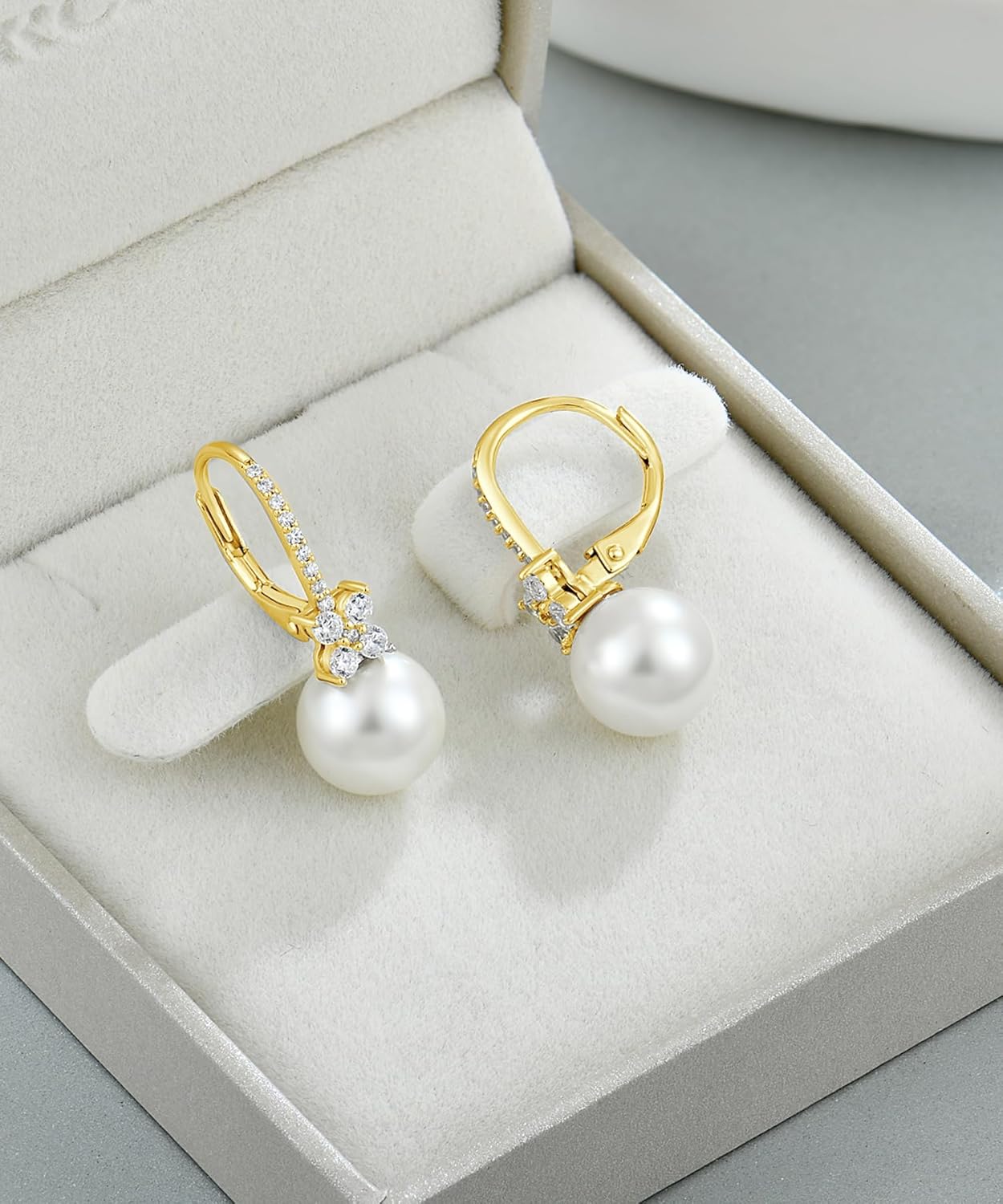 Pearl Earrings for Women 925 Silver Freshwater Real Pearl Drop Dangling Earrings for Birthday Christmas Anniversary - Image 6