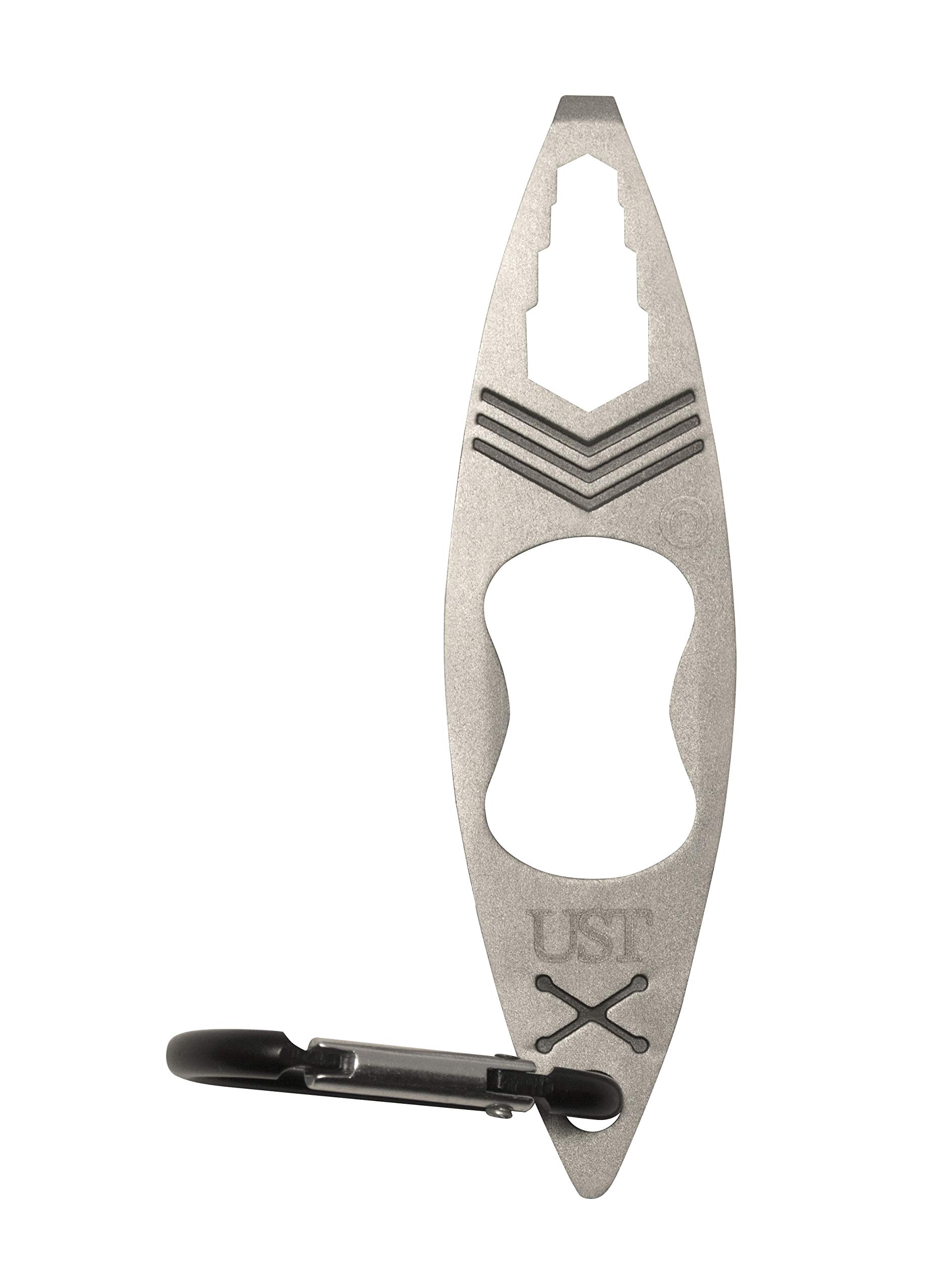 UST Tool-a-Long Multi-Tool Carabiners with Durable, Compact Stainless Steel Construction for Hiking, Kayaking, Camping, Travel and Outdoor Survival