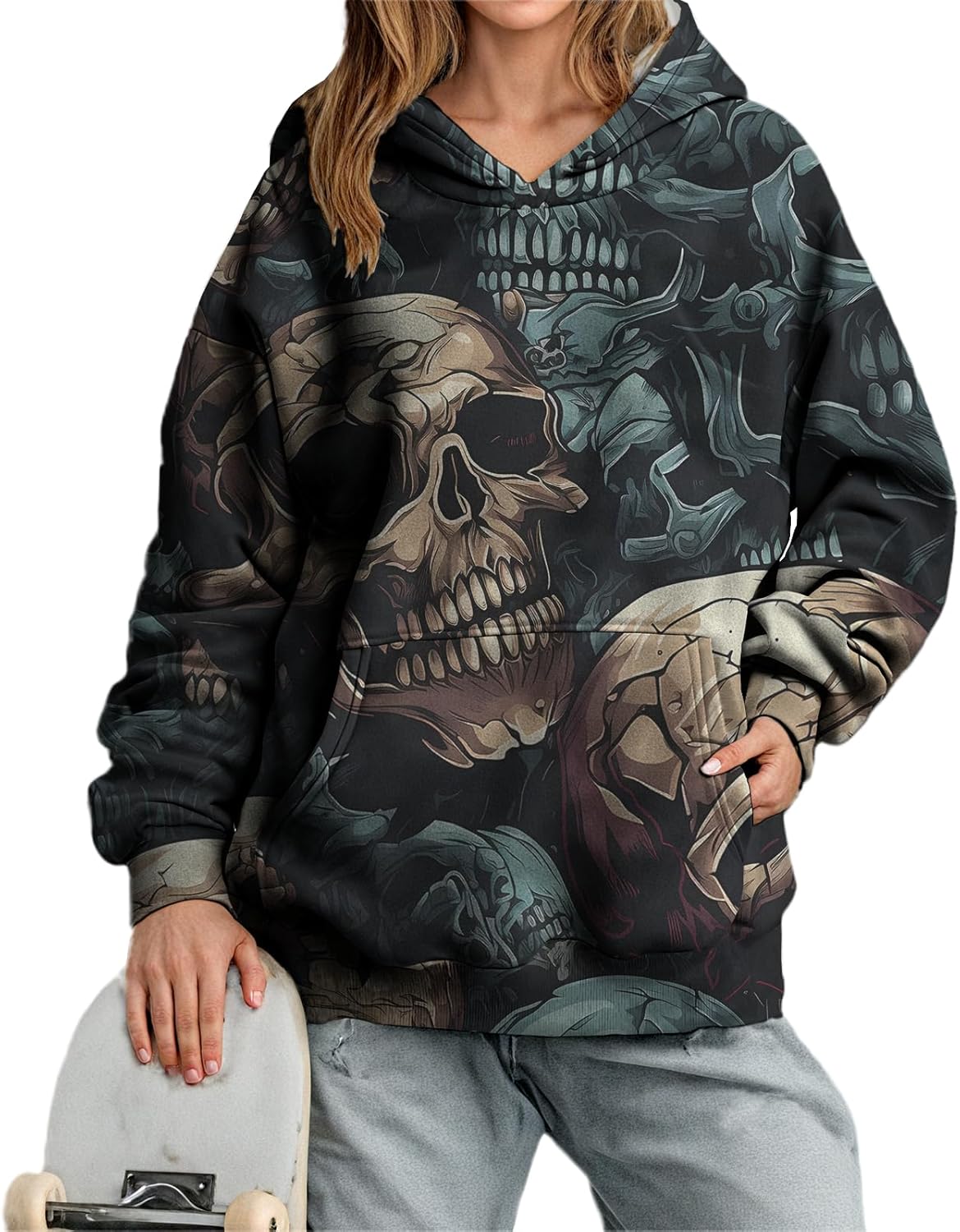 MARSVOVO Camo Hoodies for Women 2025 Fall Winter Trendy Sweatshirts Oversized Casual Comfy Warm Outdoor Athletic Pullover