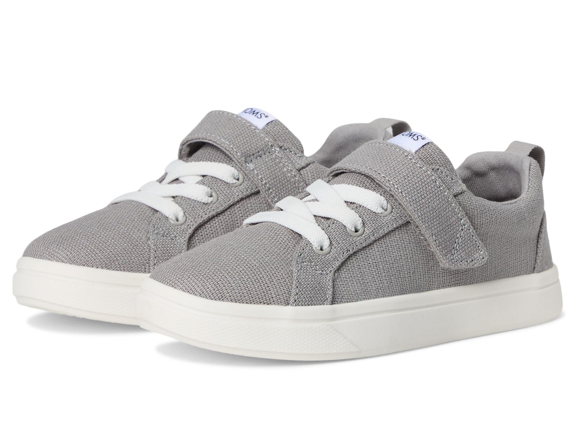 TOMS Kids Easy-On Sneakers with Elastic Laces and CloudBound Foam Insoles for Comfort and Support Grey
