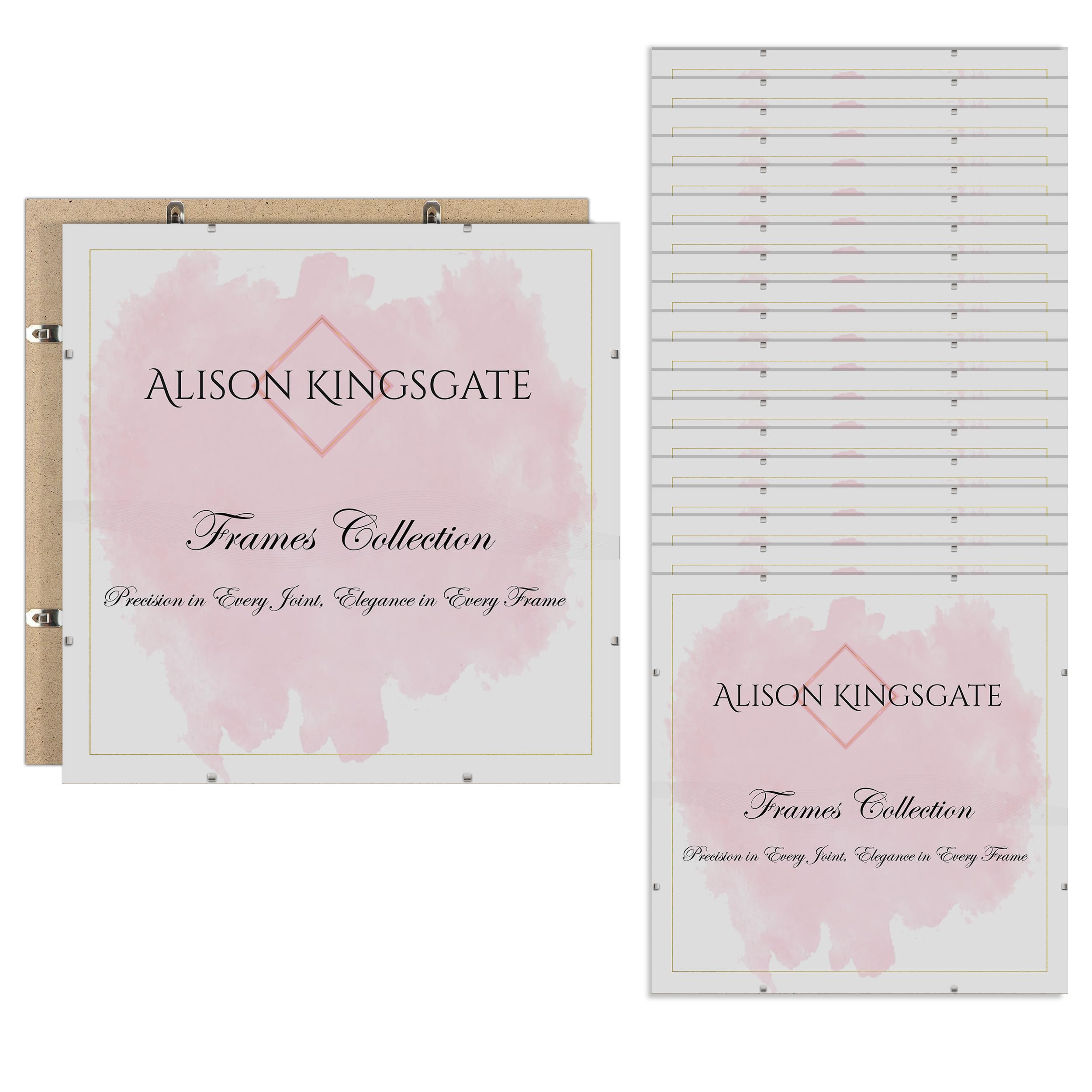 Alison Kingsgate 40X40CM Clip Frame (Pack of 20)- Frameless Picture Frame with Shatter-Resistant Perspex & Sturdy MDF Back- Borderless Clip Photo Frame for Posters, Certificates, Art & Wall Decor — image 1