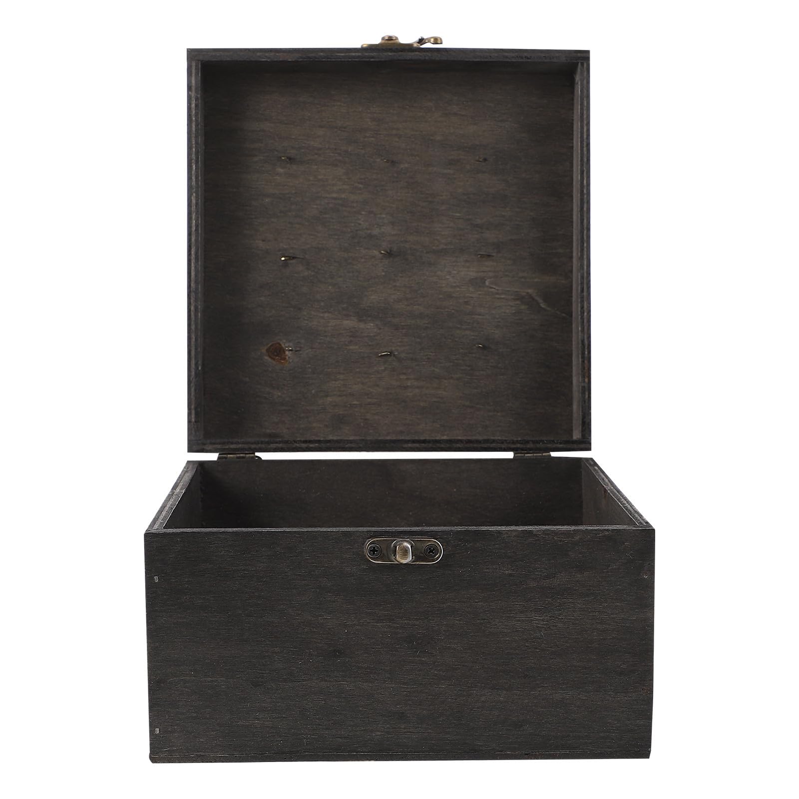 Rangement de colliers et broches en bois vintage : coffret à compartiments