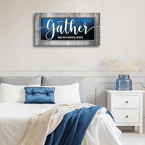 Miniatura 4 de Lienzo decorativo con cita inspiradora para sala de estar, letreros de reunión para decoración del hogar, decoración de pared de reunión en lienzo