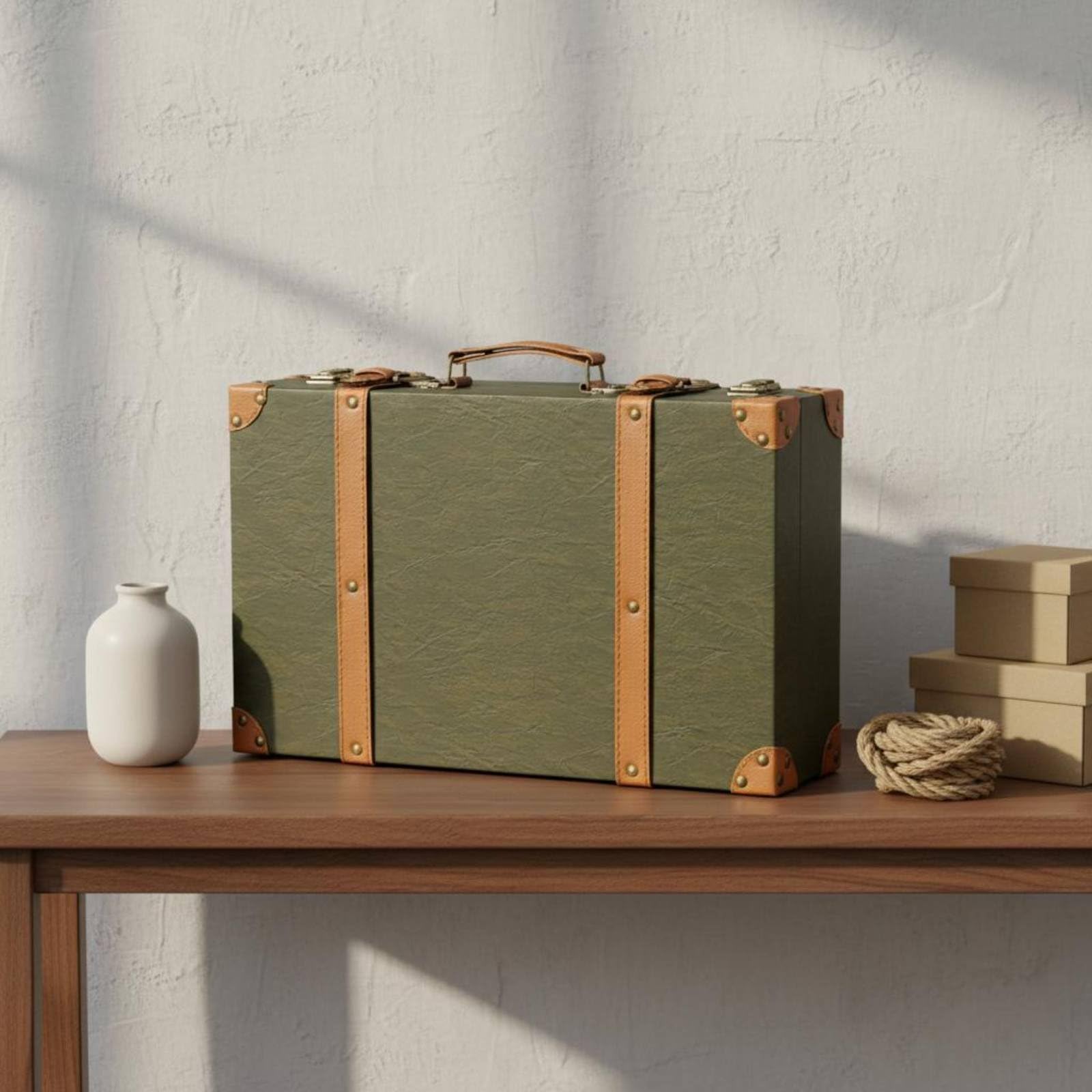 Amazon｜Hzoibyze ヴィンテージ収納ケース クラシックレザーデザイン