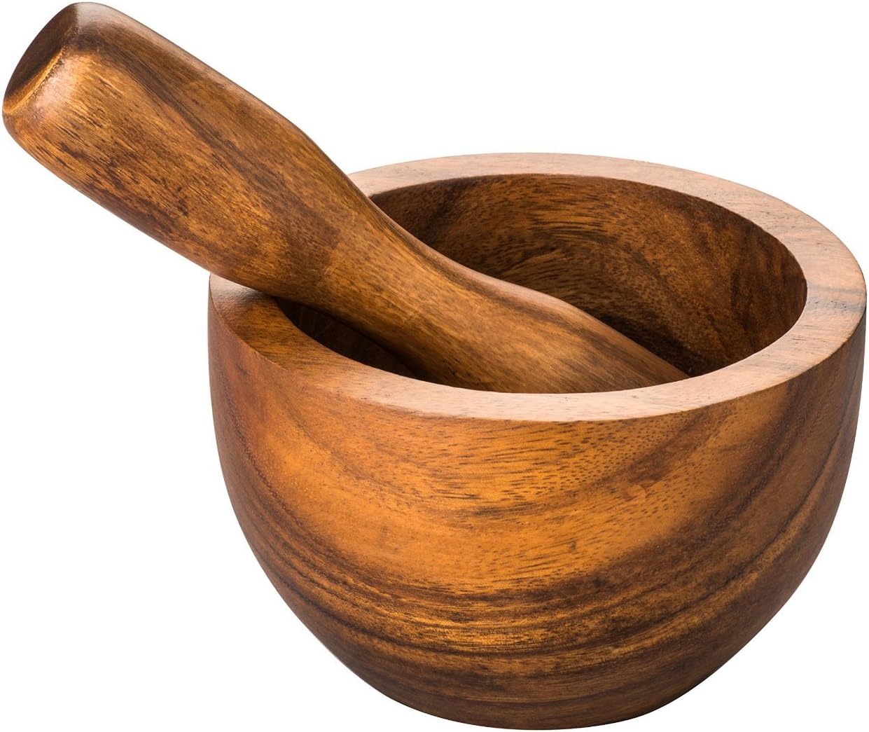 Premier Housewares Socorro Mortar and Pestle, Acacia Wood, 9 x 15 x 15 cm