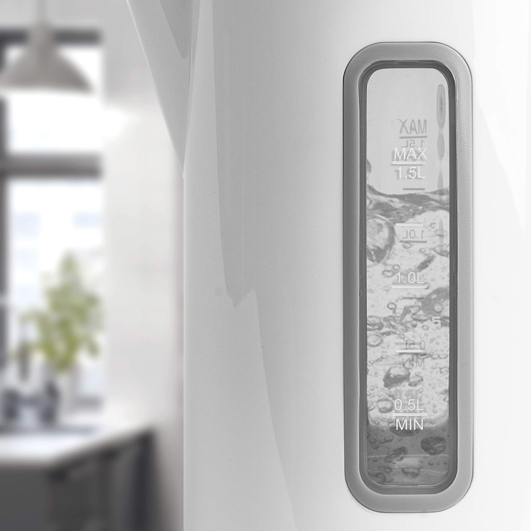 Duronic EK30 WE Bollitore Elettrico 2200W Temperatura Regolabile 40°C-100°C 1,5L con Filtro Anticalcare Funzione Mantenimento Caldo Base Girevole 360°
