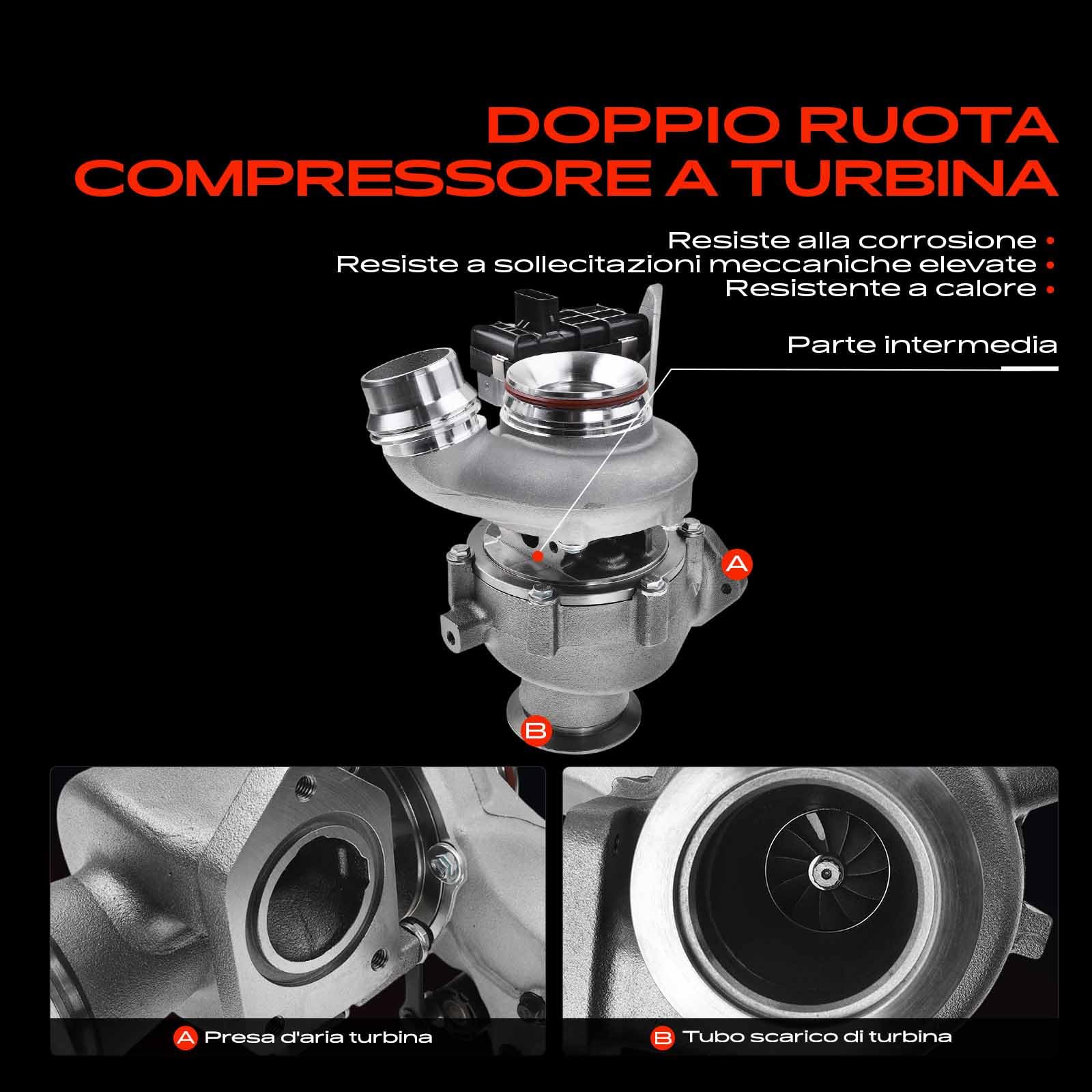 Frankberg Turbocompressore diesel 11658519477 | Compatibile con: Serie 5 F10, Serie 3 Touring E91, Serie 3 Coupé E92, X1 E84, Serie 3 Cabrio E93, X3 F25