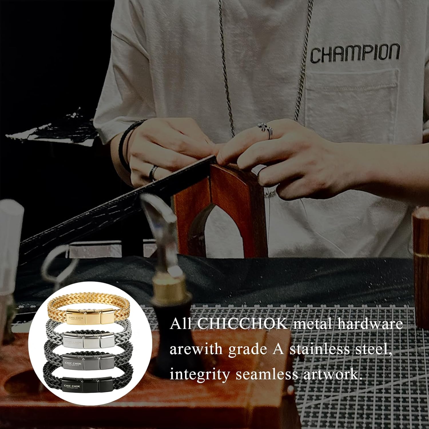 Mens Bracelet Stainless Steel Cuban Link Chain Franco Bracelets for Men - Image 7