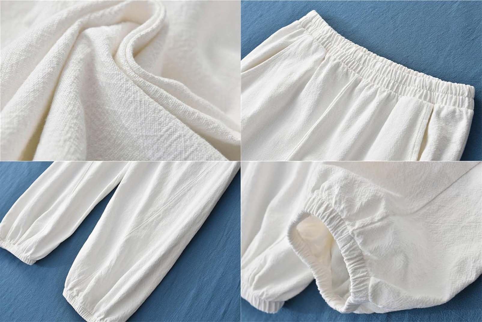 Genérico Pantalones De Tai Chi Cómodo Pantalones De Kung Fu Pantalones Sueltos De Wing Chun Pantalones De Meditación Pantalones Zen Pantalones De Artes Marciales