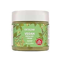 Vista 12 de EATALIAN by AMZ BETTER Crema de proteína de pistacho crujiente untable 7 oz/200 gr, crema de pistacho con granos, pasta de proteínas, sabor dulce