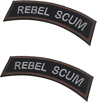 2 Pack Rebel SCUM Embroidered Tactical Patch, Hook & Loop Badge