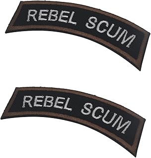 Rebel SCUM Tactical Military Embroidery Badge Hook and Loop Fastener Patch 2.76" x 0.79" Bubble of 2