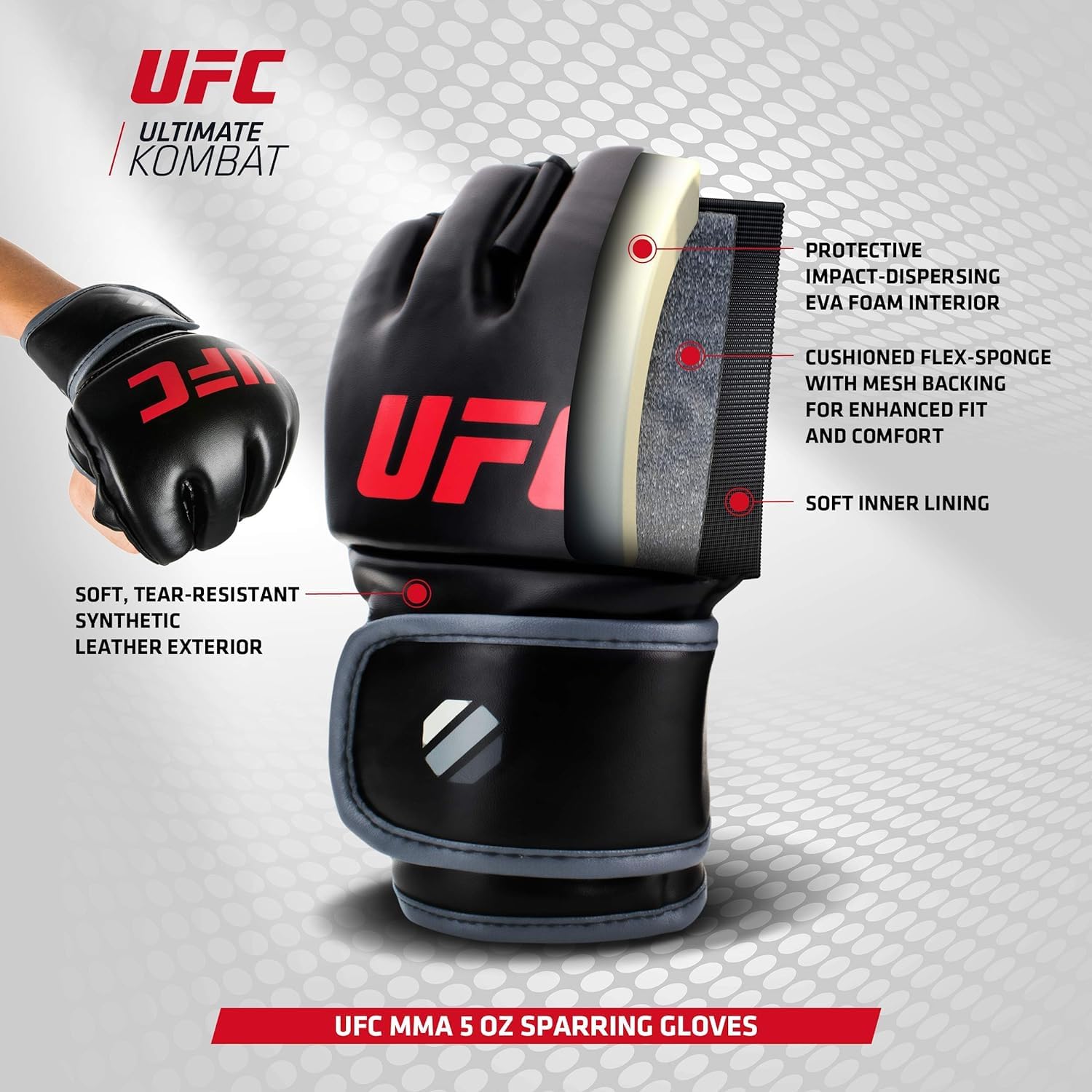 UFC Guantes de Combate MMA 5 onzas