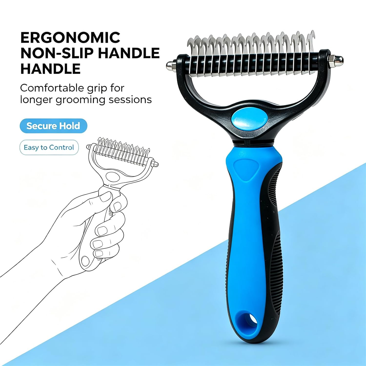 Pet Pro Grooming Tool for Dogs, Glide and Shed Rake for Dogs
