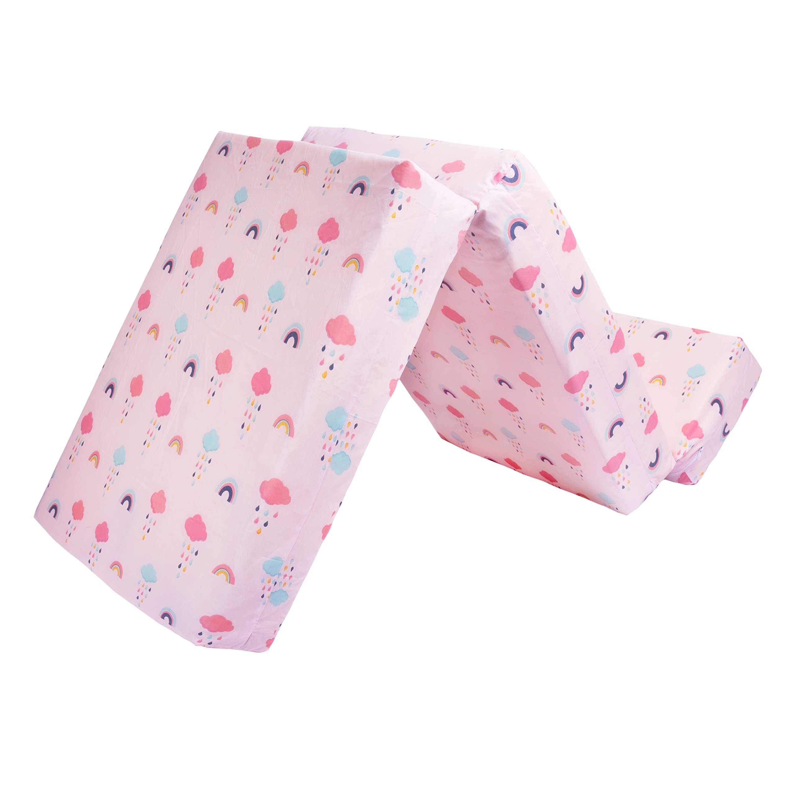 Ready Steady Bed Kids Sofá Cama Plegable | Silla de Dormir para Niños Individual y Resistente al Agua | Mueble Cómodo para Niños para Sala de Estar, Cuarto de Juegos y Dormitorio (Arcoíris)