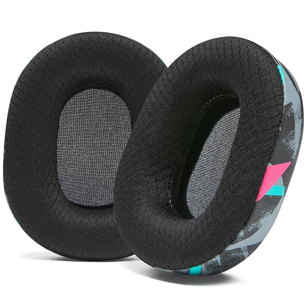 WC PadZ B450-XT - Extra Large Hybrid Earpads for BlueParrot B450XT & S450 by Wicked Cushions | Enhanced Comfort & Breathable Sports Fabric | 90's