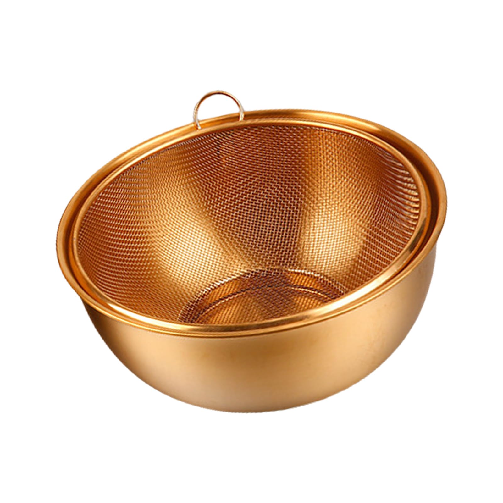 MICFENY Stainless Steel Colander with Mixing Bowl Multipurpose Kitchen Basket for Washing Vegetables Fruits or Draining Pastas