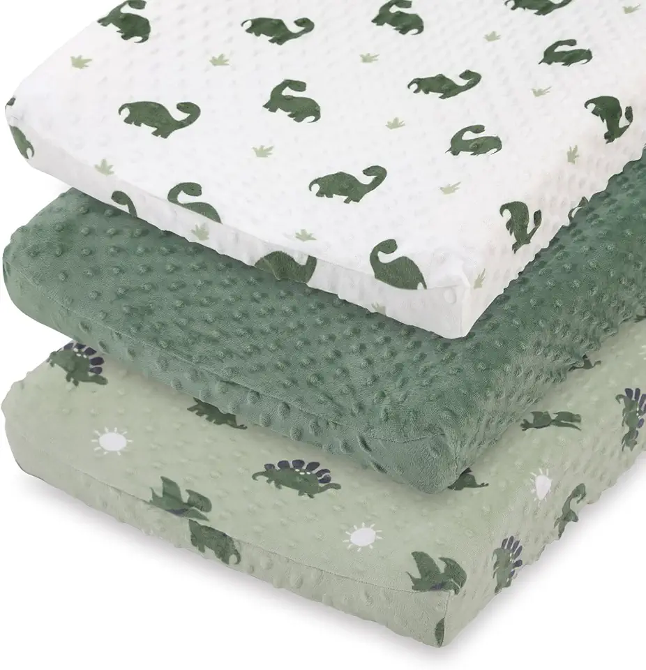 The Peanutshell Baby Changing Pad Covers Boy, Minky Changing Table Sheets, Dinosaur Nursery Decor, Sage Green Baby Items