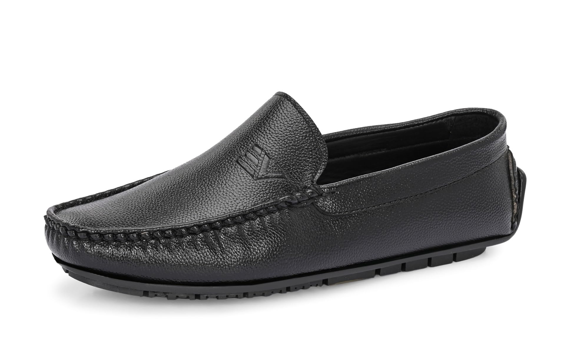 Men Slip On Loafer Shoes with Textured Upper Moc Toe Design Casual Formal Office Wear Lightweight Sole-image-13