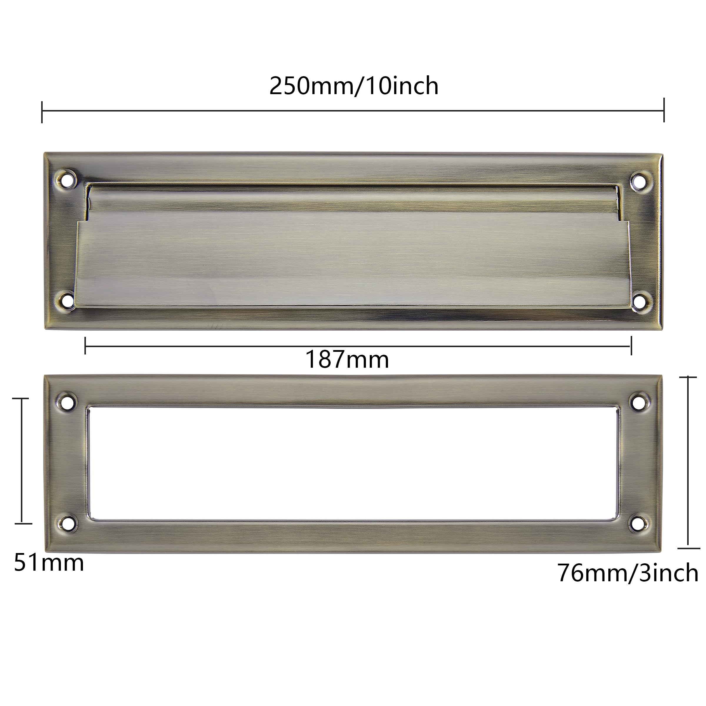 KHTUMEWARE-DMS Antique Brass Mail Slots in Antique Brass — KHTUMEWARE