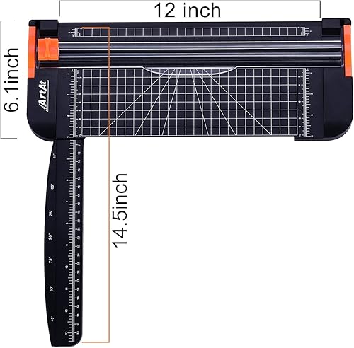 Miniatura 4 de ArtAt Guillotina cortadora de papel A4 herramienta de corte recto de 12 pulgadas para álbumes de recortes con cuchillas de seguridad automáticas