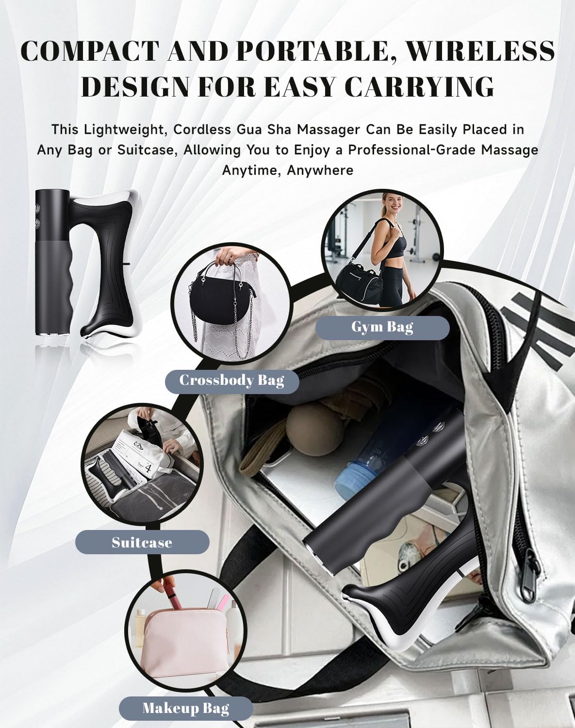 Electric Massage Scraper & Massager, Three Modes Levels, with Led Display, 3 Power Levels, Portable Compact, Long Battery Life, Deep Muscle Relief for Whole Body (1 Pcs)