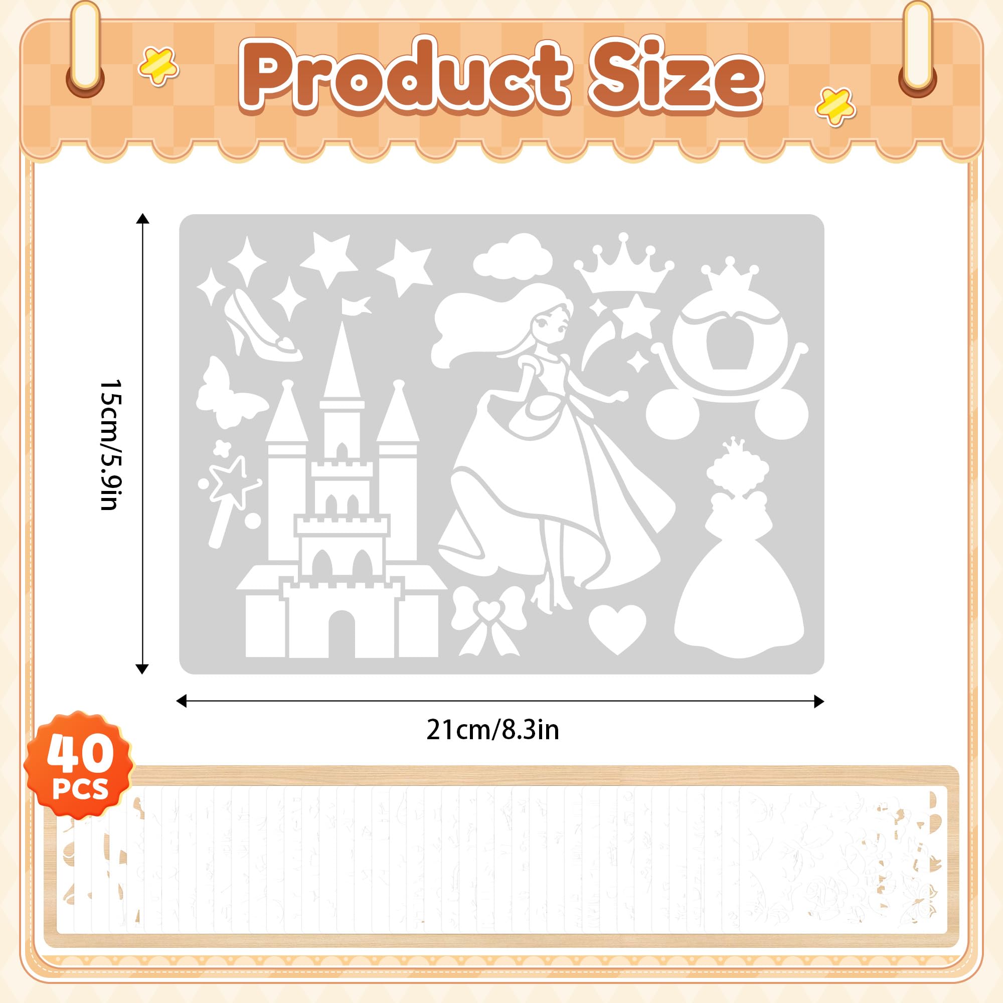 40 plantillas para niños, plantillas para pintar, manualidades, reutilizables, lavables, plantilla de forma primaria para álbumes de recortes de papel, dibujo