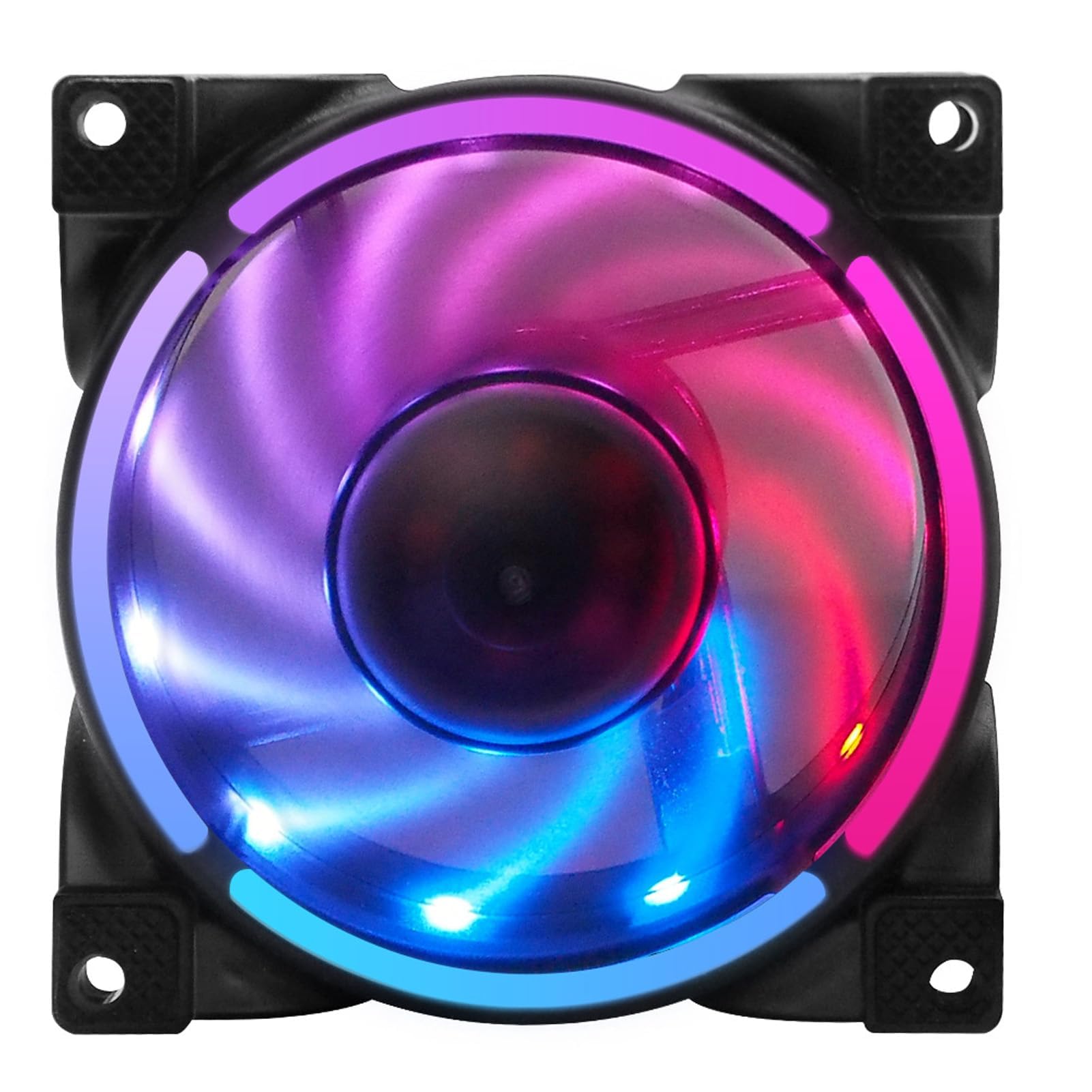 Ventilador de Caja ARGB, Ventiladores RGB de 80 Mm, Ventilador Silencioso para Chasis de Computadora de 5 V PWM, Ventilador de Caja de PC de 800 a 2500 RPM para Radiador,