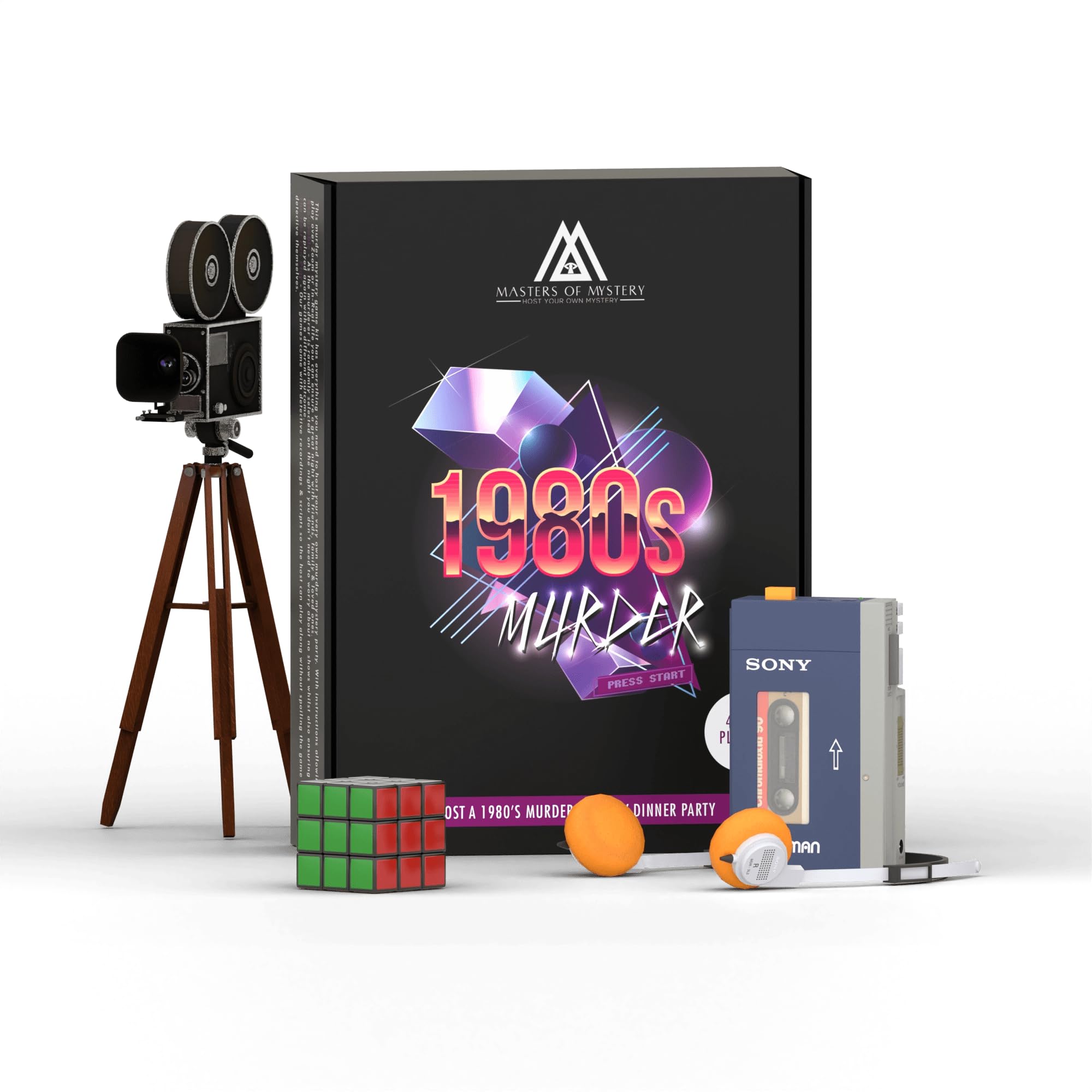 Wiederspielbares 1980er-Jahre-Mord-Mord-Dinner-Partyspiel für bis zu 20 Erwachsene – Veranstalten Sie Ihre eigene Dinner-Party-Spieleabend – 1980er-Jahre-Filme & Pop-Icons Thema Medium Englisch 4–20