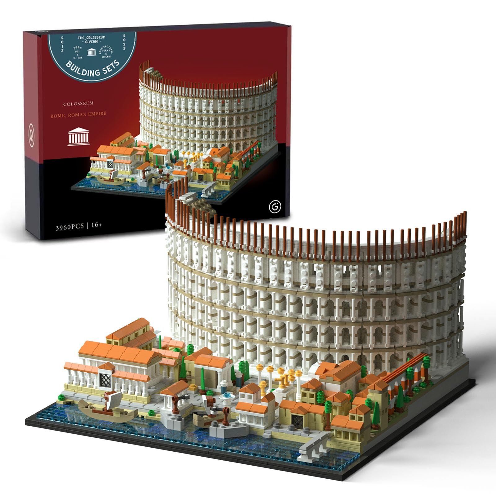 Givenni Architecture The Roman Colosseum Building Sets; Collectible Model for Adults; Home Décor Model Building Kit, Creative DIY Activity, Famous