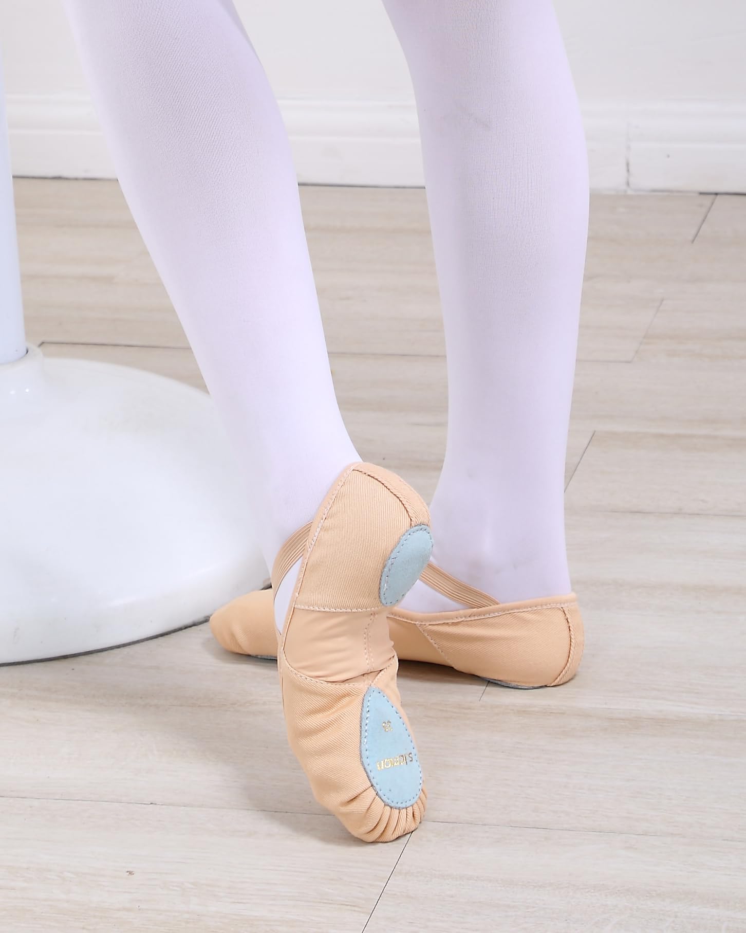 Rosa Scarpe da Danza Classica PRO Elastic Mezze Punte Danza Ballet Scarpette Bambina Donna