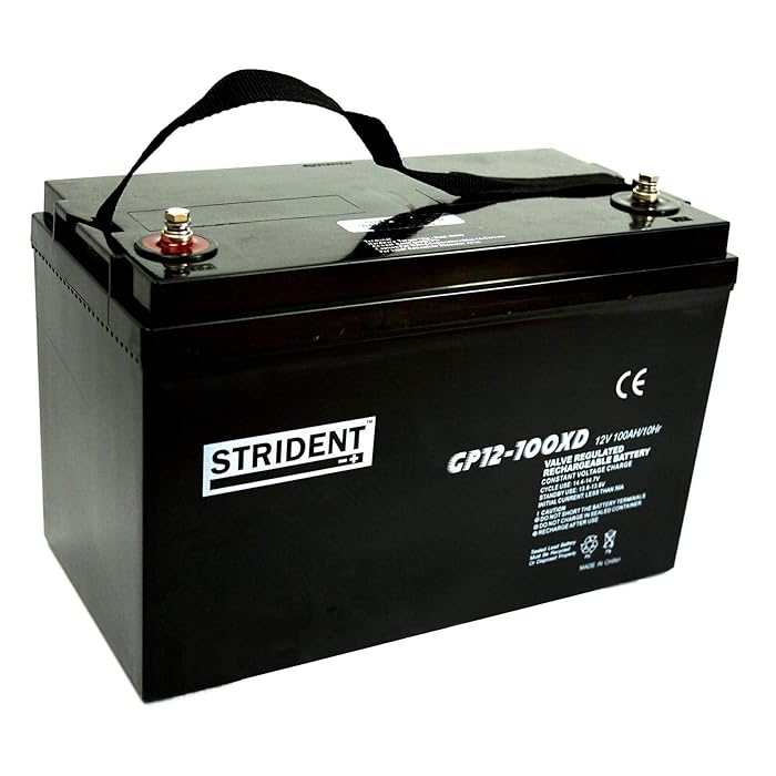 Buy 2 X Strident AGM GP12100AH Mobility Scooter/Powerchair 12V Batteries (Pair) Online at