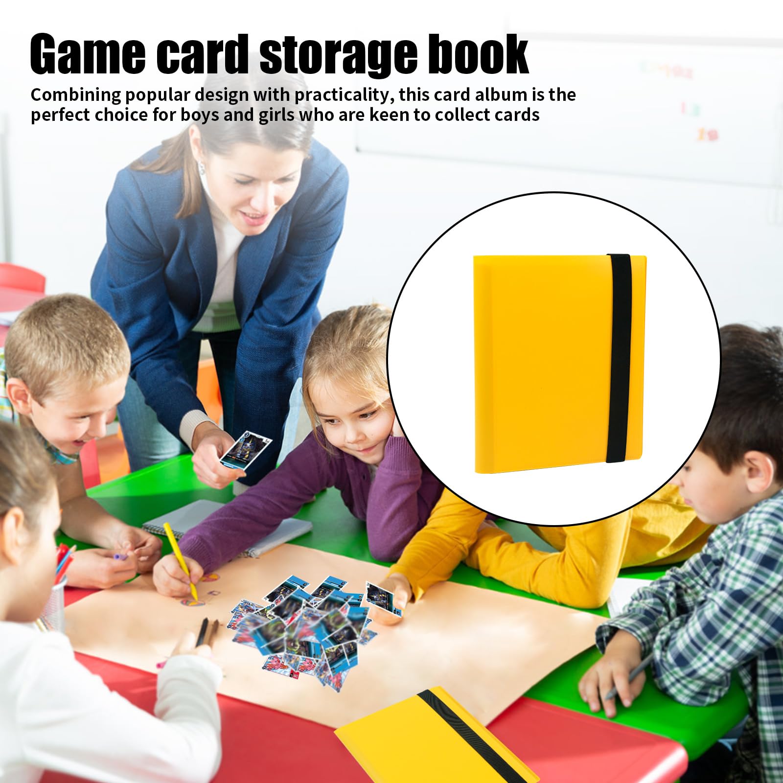 Card Binder, Trading Card Album 4 Compartments, 20 Pages, Capacity 160 Cards, Portable Album, Waterproof Binder Pages - Image 3