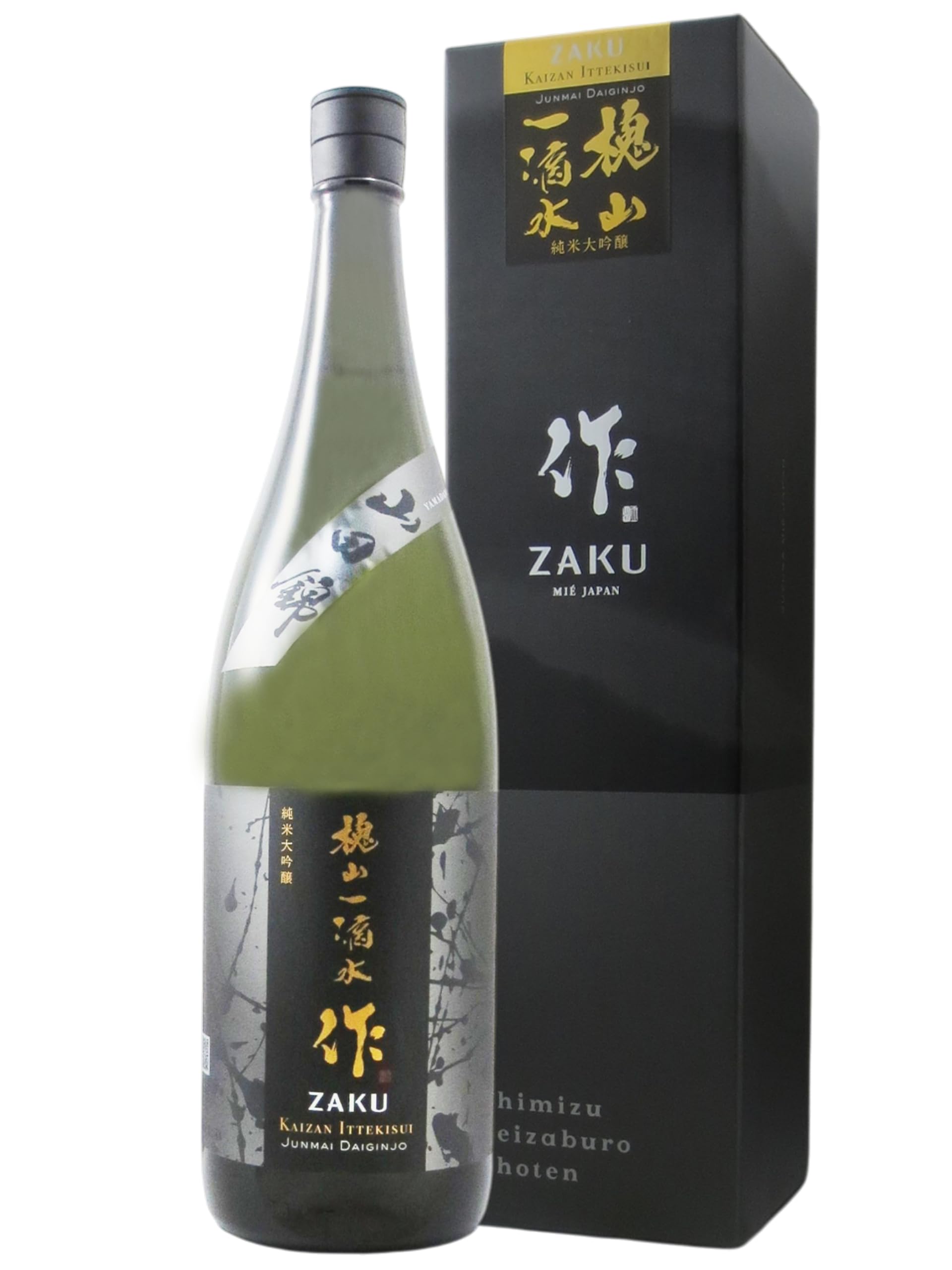 ZAKU 槐山一滴水　大吟醸・純米大吟醸 720ml 2本セット化粧箱入り Amazon.co.jp: 作（ざく） 槐山一滴水（かいざんいってきすい） 純米大