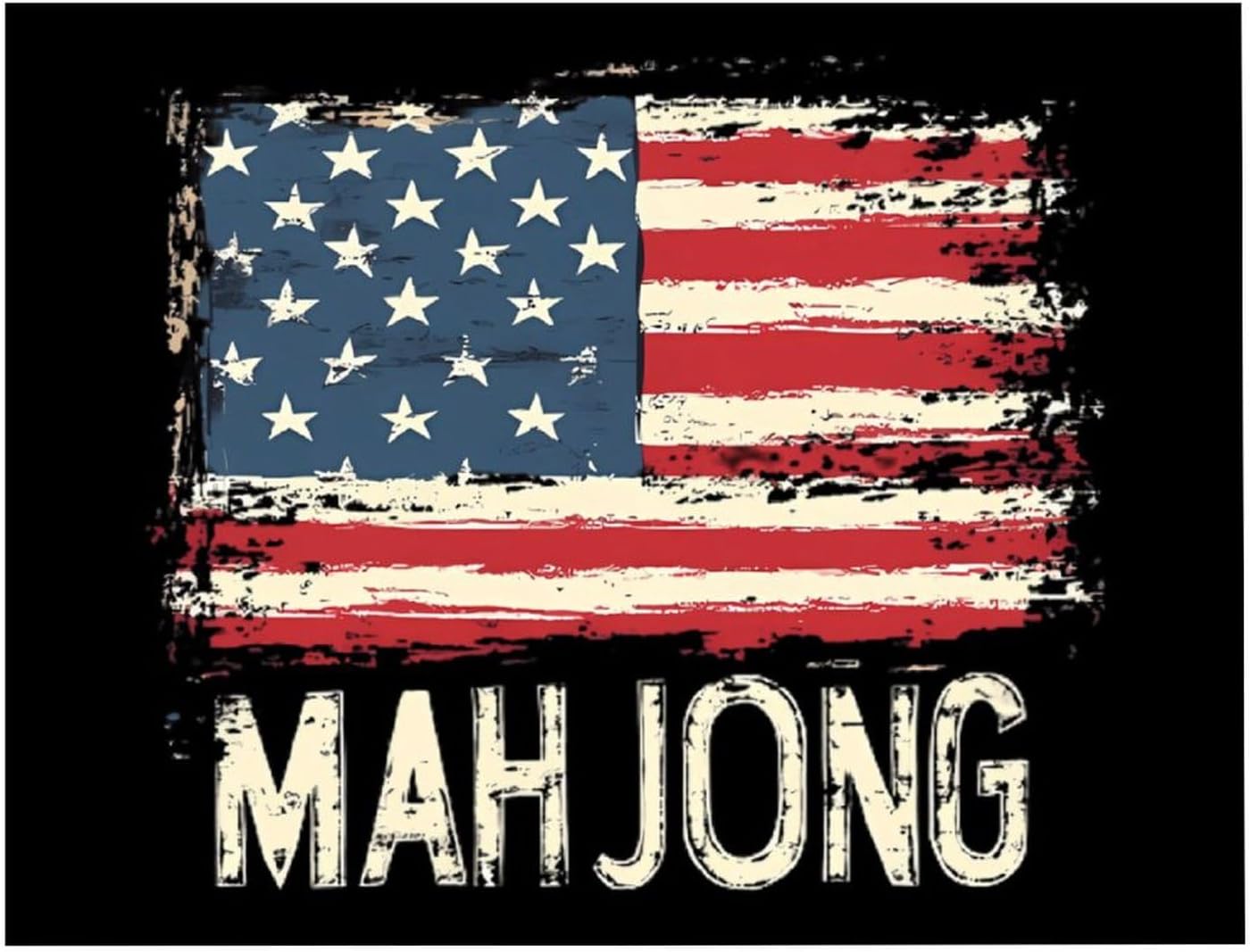 U.S Mahjong Printed Diamond 5D Painting Kits DIY Full Drill Crafts for Home Wall Decor 16x20 Inch Blackwood 50 * 40cm