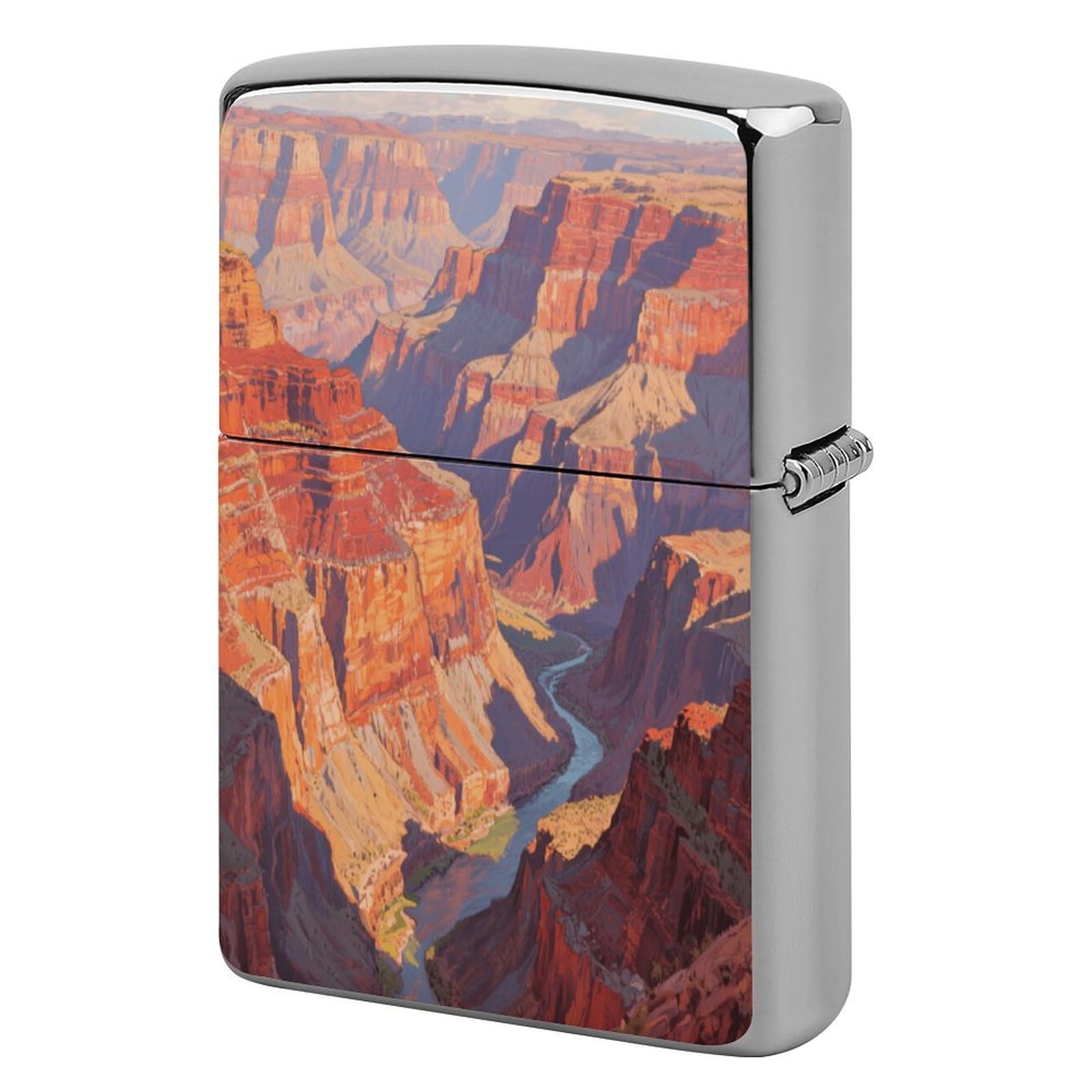 Fekiloot Style Grand Canyon Landforms Lighter Case Cover Metal Lighter Case