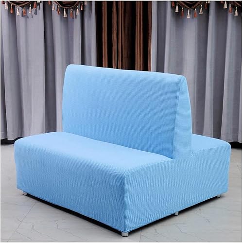 Miniatura 10 de Funda protectora elástica para futón, funda de asiento de tarjeta de sofá sin brazos de 43.3-51.2 in, funda de sofá biplaza de 2 plazas con parte