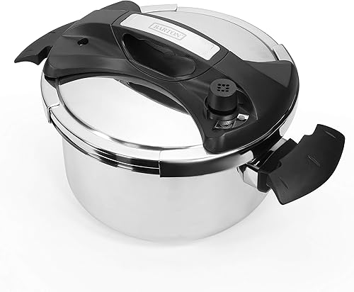Miniatura 2 de Barton Olla a presión de 6 cuartos con libro de recetas con tapa de fácil bloqueo de acero inoxidable para conservas para cocinar instantáneamente