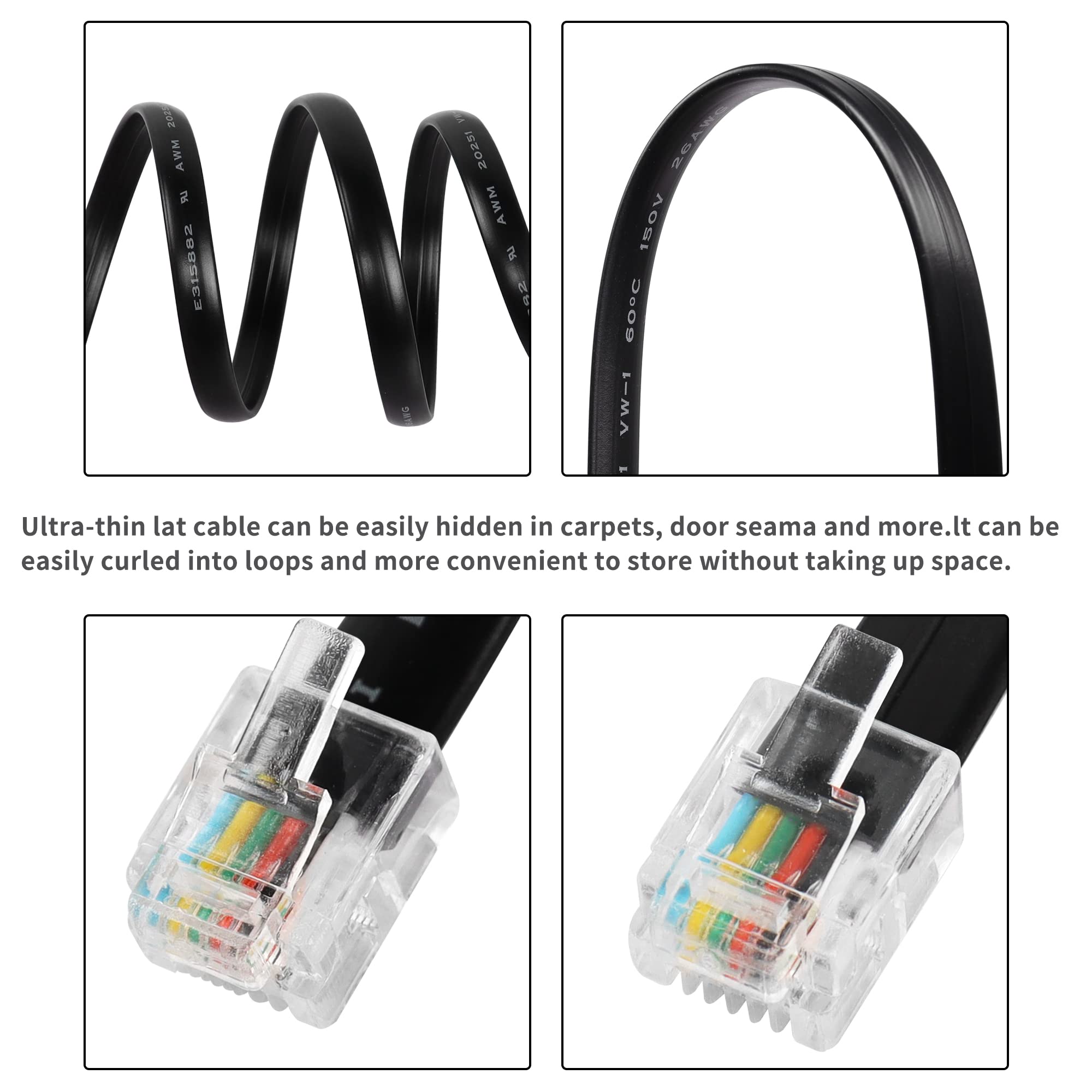 xiwai Cavo Ethernet Cat6 8P8C UTP maschio a maschio retrattile Ethernet