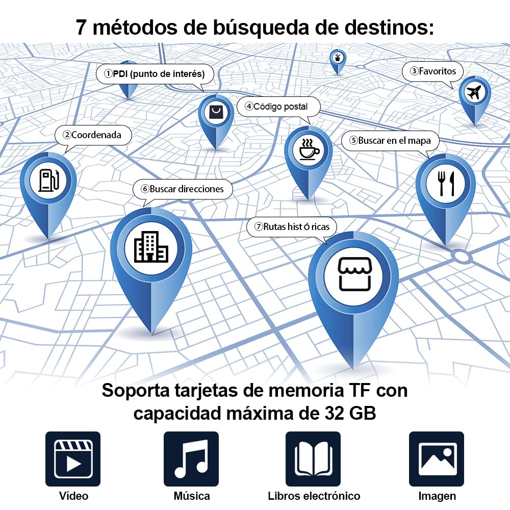 Navegador GPS Bluetooth con 7 Pulgadas para Camiones y Coches, Actualizaciones de Mapas de Europa para Toda la Vida — view 7