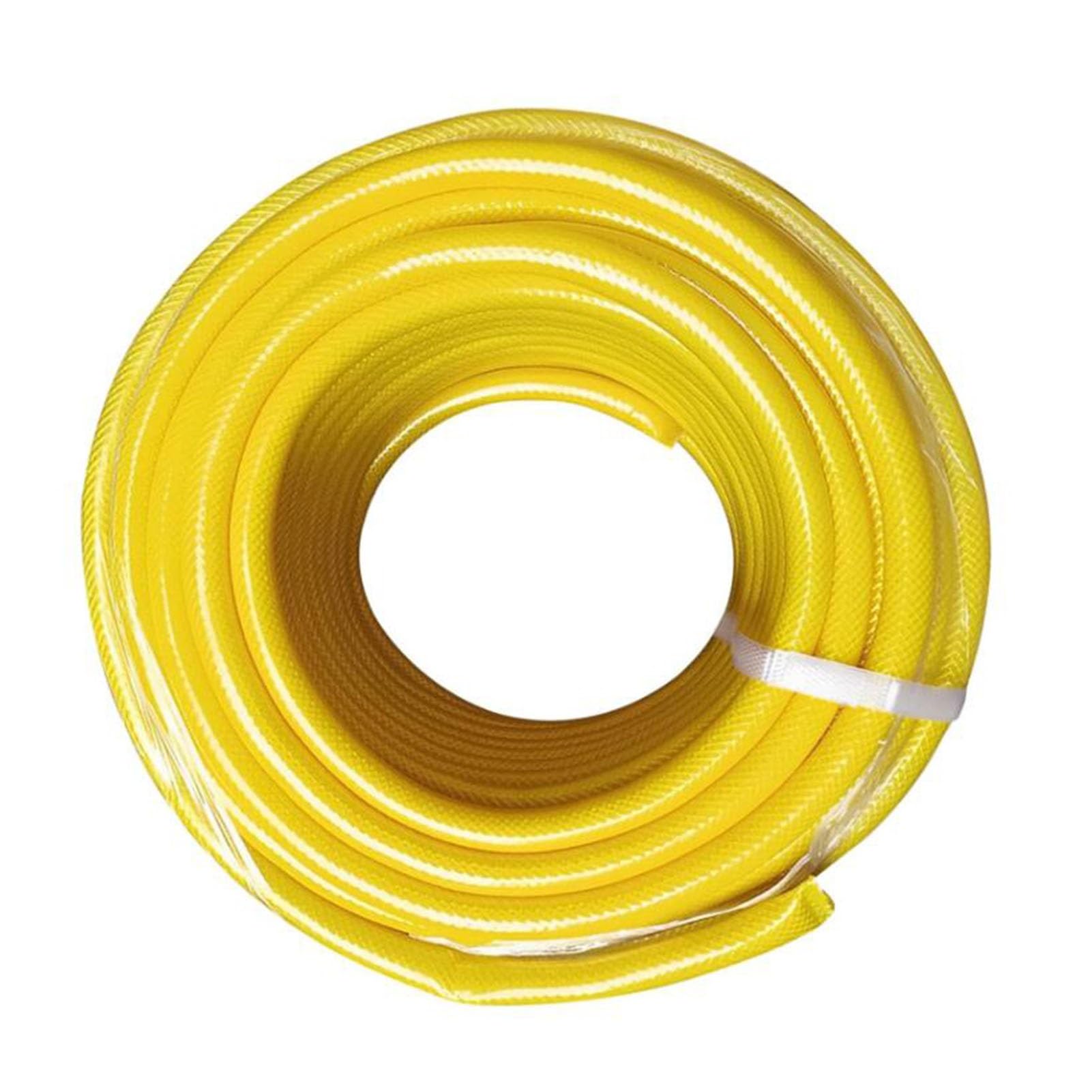 Tuyau d'arrosage renforcé en PVC jaune pour sublimer votre pelouse en été
