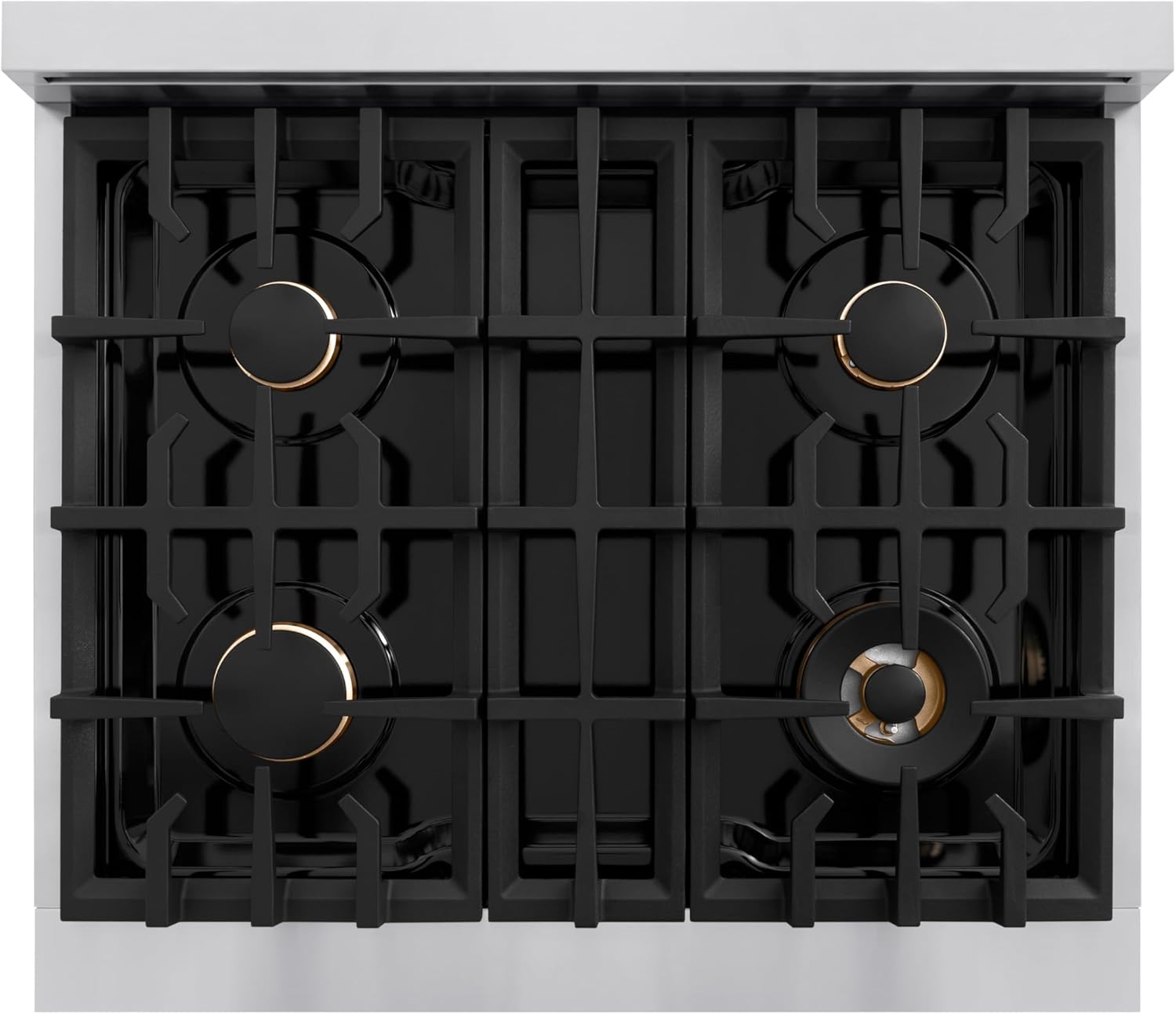 ZLINE Autograph 30" Classic Dual Fuel Range w/White Door & Black Accents (CDRZ-WM-30-MB)